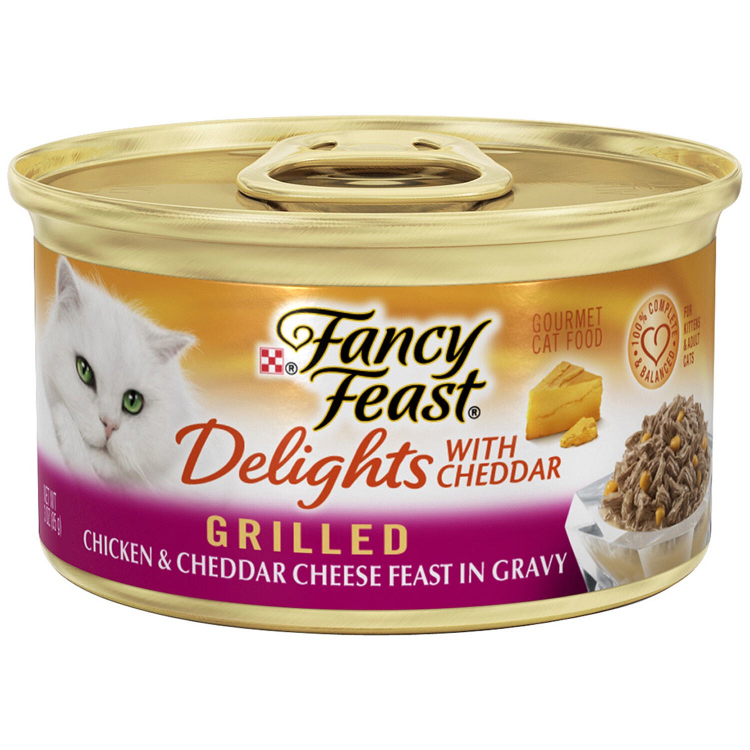 Delights With Cheddar Grilled Chicken Cheddar Cheese Feast In Gravy 3oz Pet Supermarket