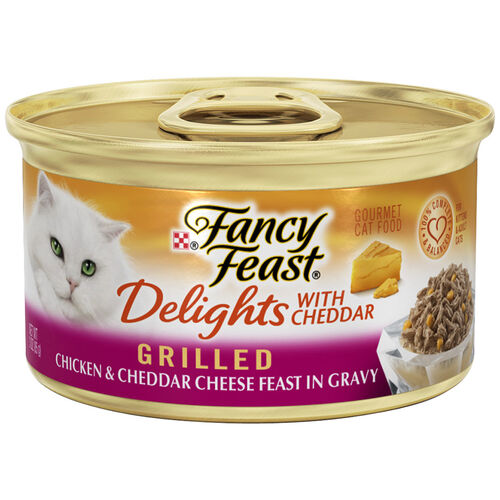 Delights With Cheddar Grilled Chicken & Cheddar Cheese Feast In Gravy Cat Food