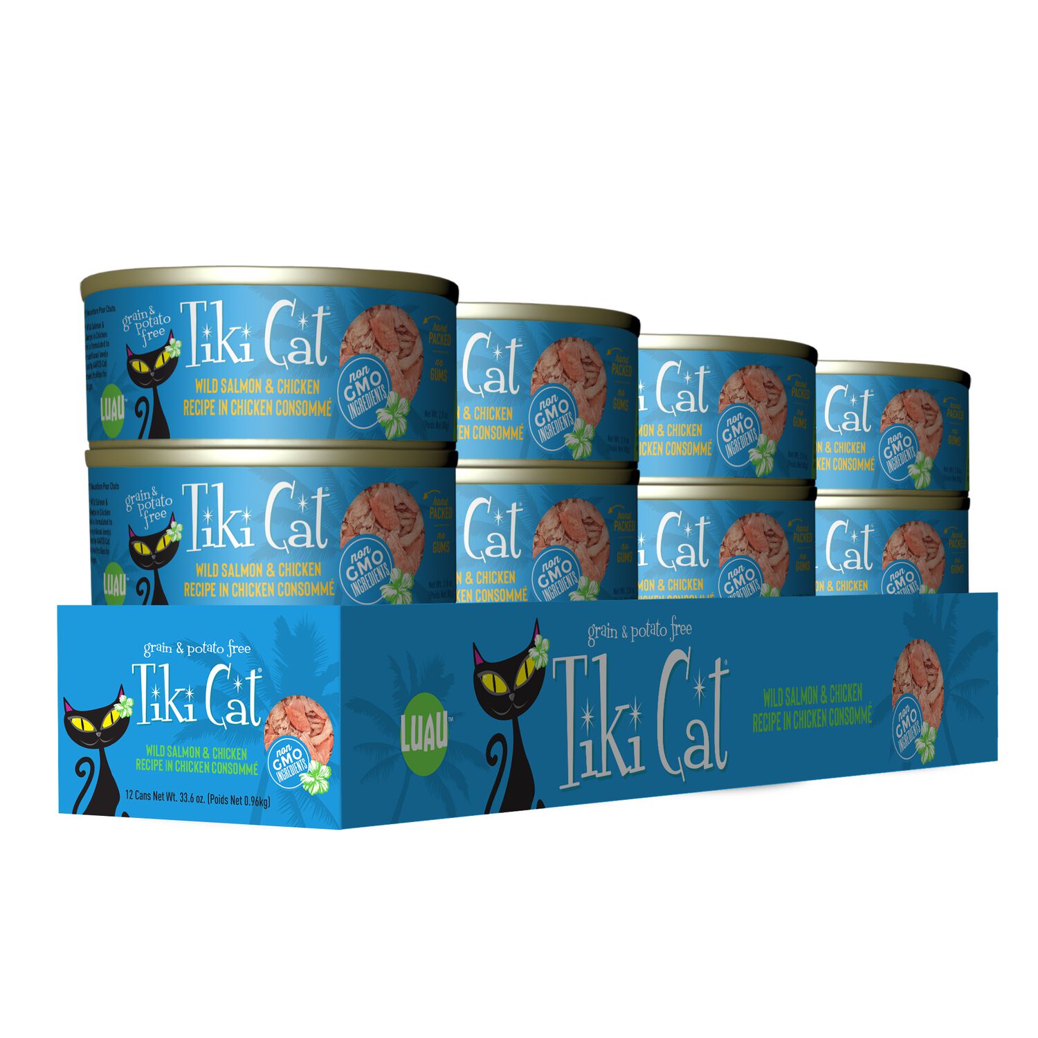 Tiki Cat Luau Wet Cat Food, Wild Salmon & Chicken, 2.8-Oz Can 12-Count