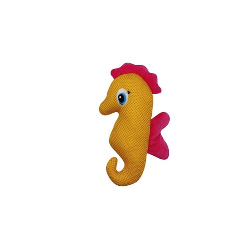 Mesh Seahorse With Crinkle Dog Toy
