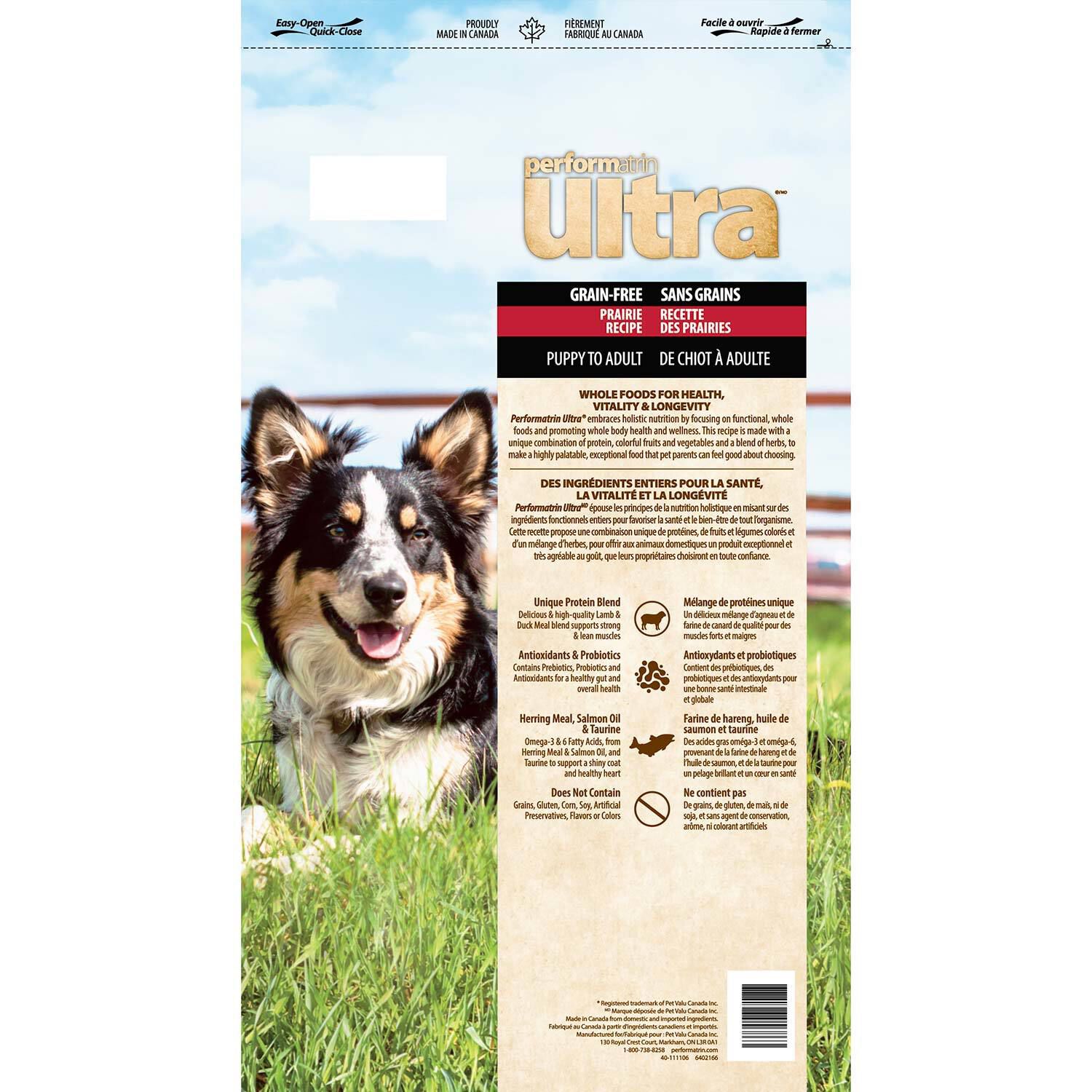 Performatrin Ultra Grain-Free Prairie Recipe Dry Dog Food