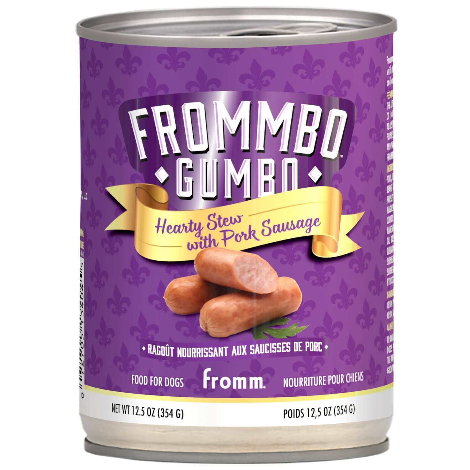 Fromm Frommbo Gumbo Hearty Stew With Pork Sausage Food For Dogs 12.5 Oz