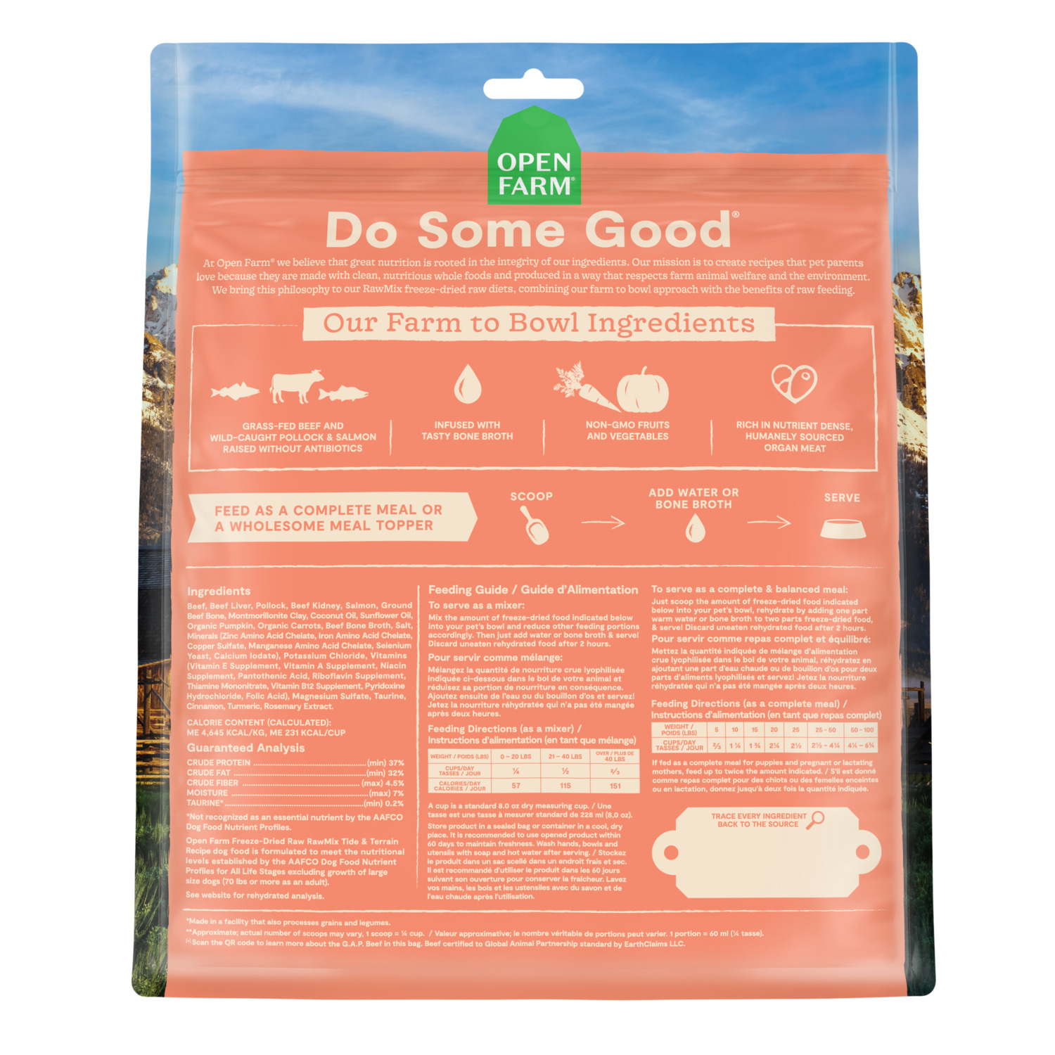 Open Farm Rawmix Tide & Terrain Recipe Freeze-Dried Raw Dog Food & Dog Food Topper, 13.5Oz