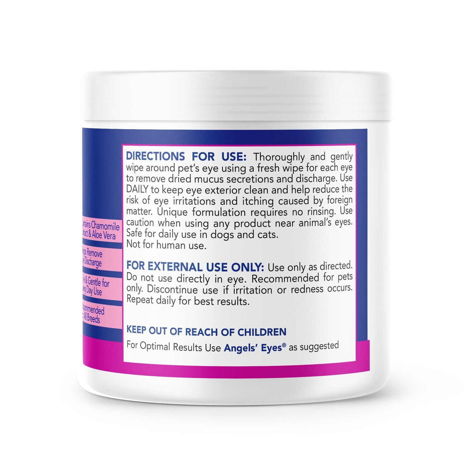 Angels' Eyes Gentle Tear Stain Dog Grooming Wipes