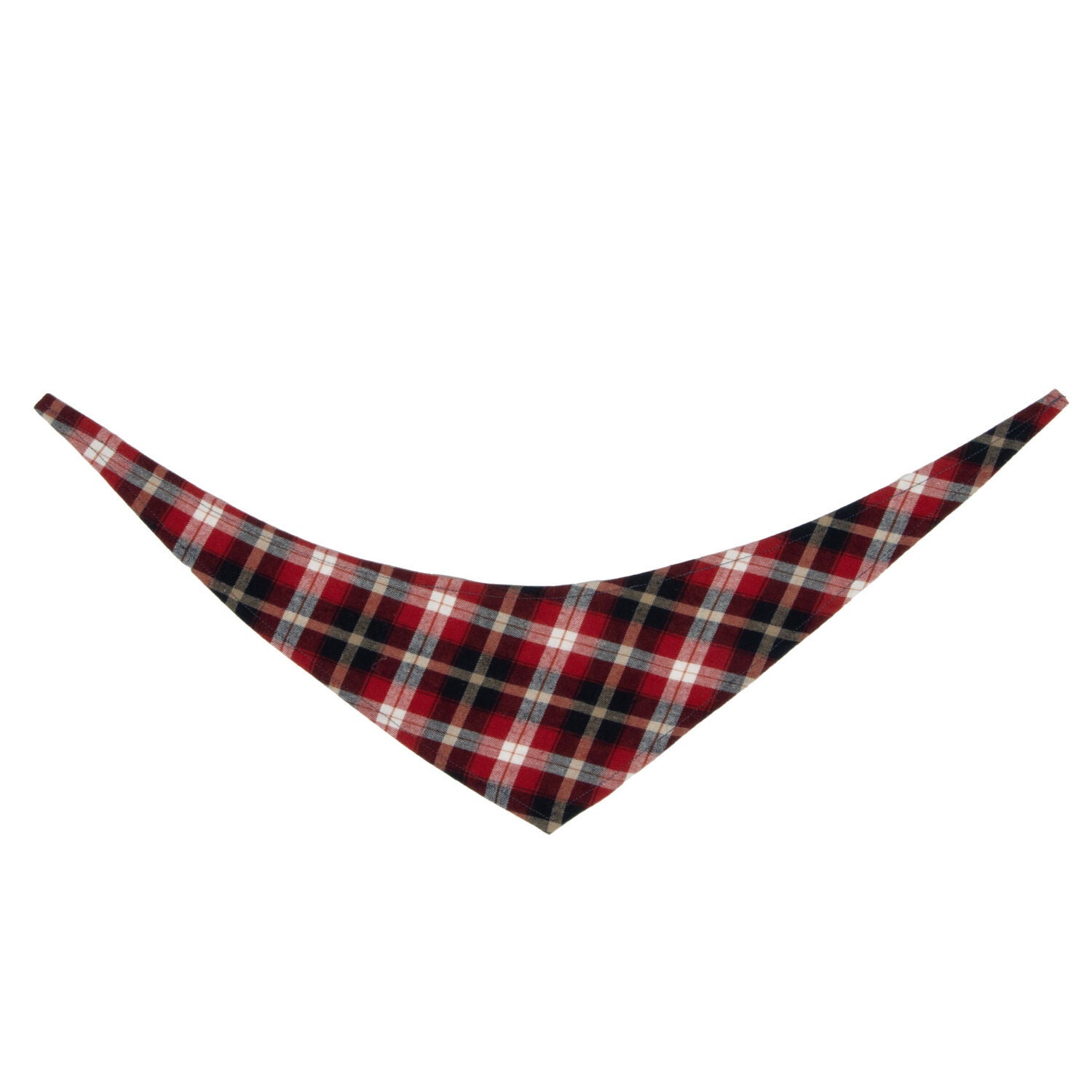 Simply Dog Red Plaid Dog Bandana, Extra Small/Small