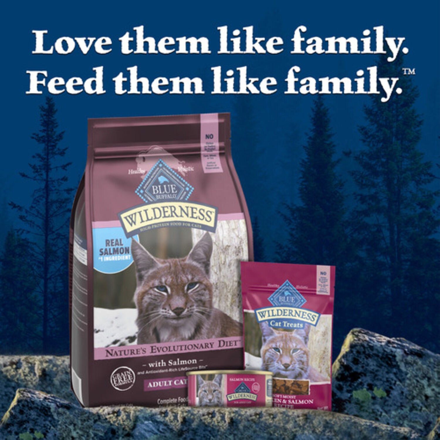 Blue Buffalo Wilderness Mature High-Protein & Grain-Free Salmon Recipe Dry Cat Food, 5-Lb Bag