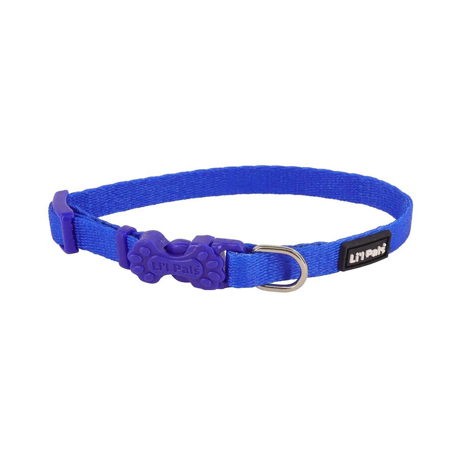 Coastal Pet Products Lil Pals Adjustable Dog Collar, Blue, 3/8"X6-8"