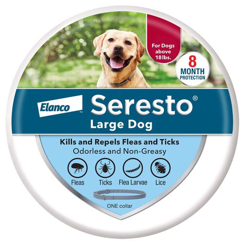 Seresto Flea & Tick Collar For Dogs, Over 18 Lbs