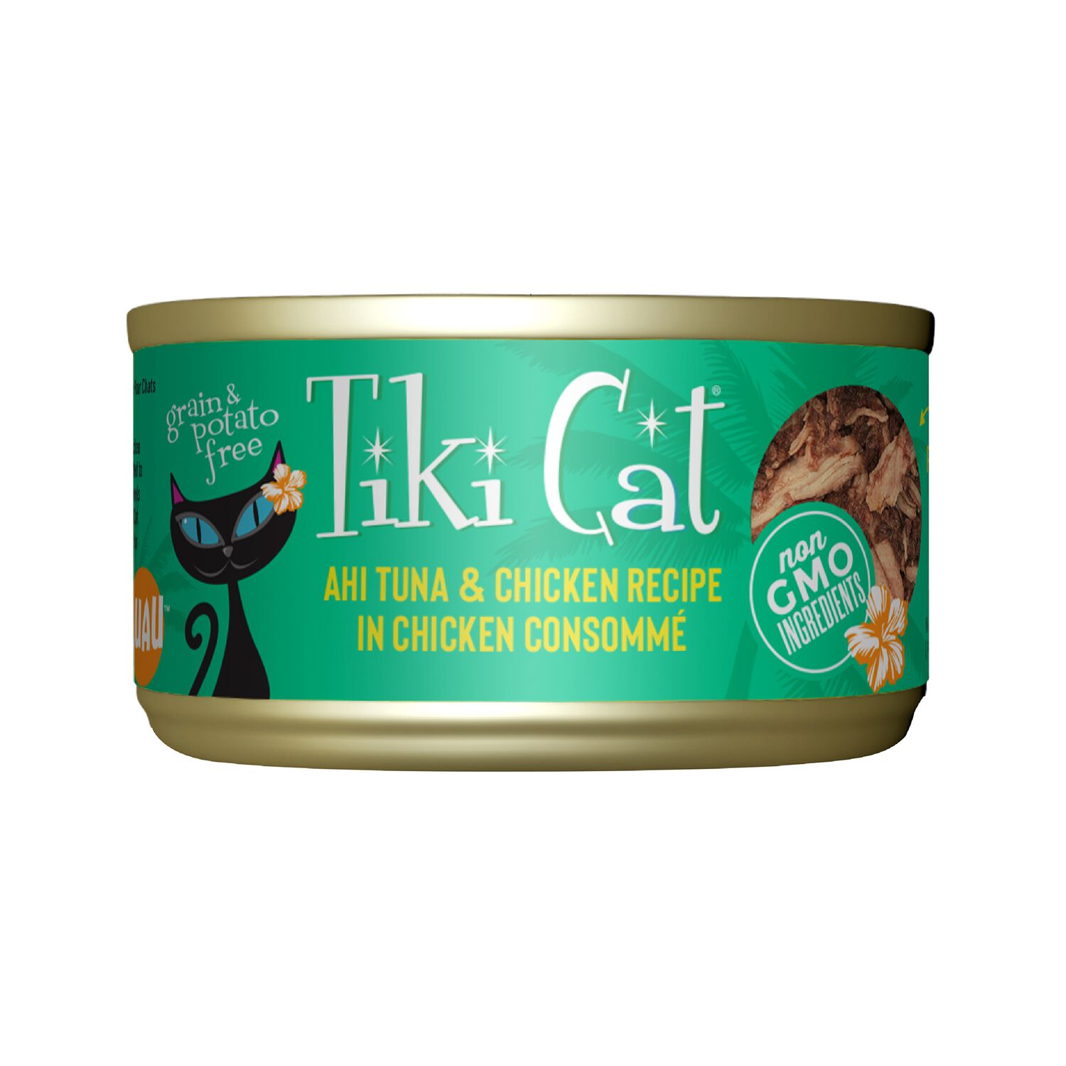 Tiki Cat Luau Wet Cat Food, Ahi Tuna & Chicken, 2.8-Oz Can 12-Count
