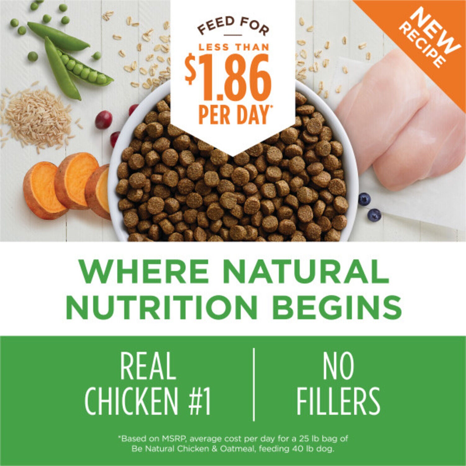 Instinct Be Natural Chicken & Brown Rice Dry Dog Food, 4.5Lb
