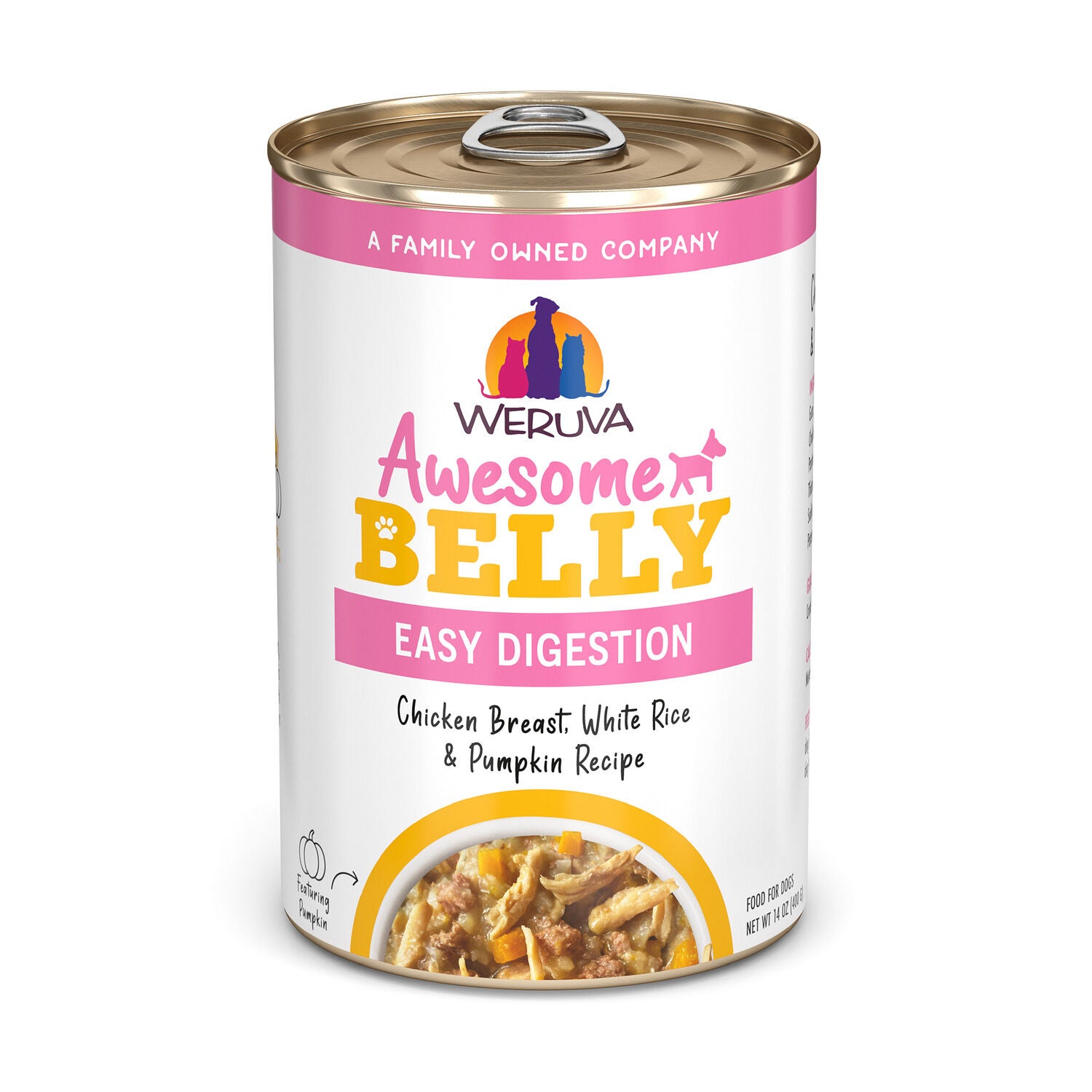 Weruva Awesome Belly Chicken Breast, White Rice & Pumpkin Recipe Wet Dog Food, 6-Oz Pack Of 8
