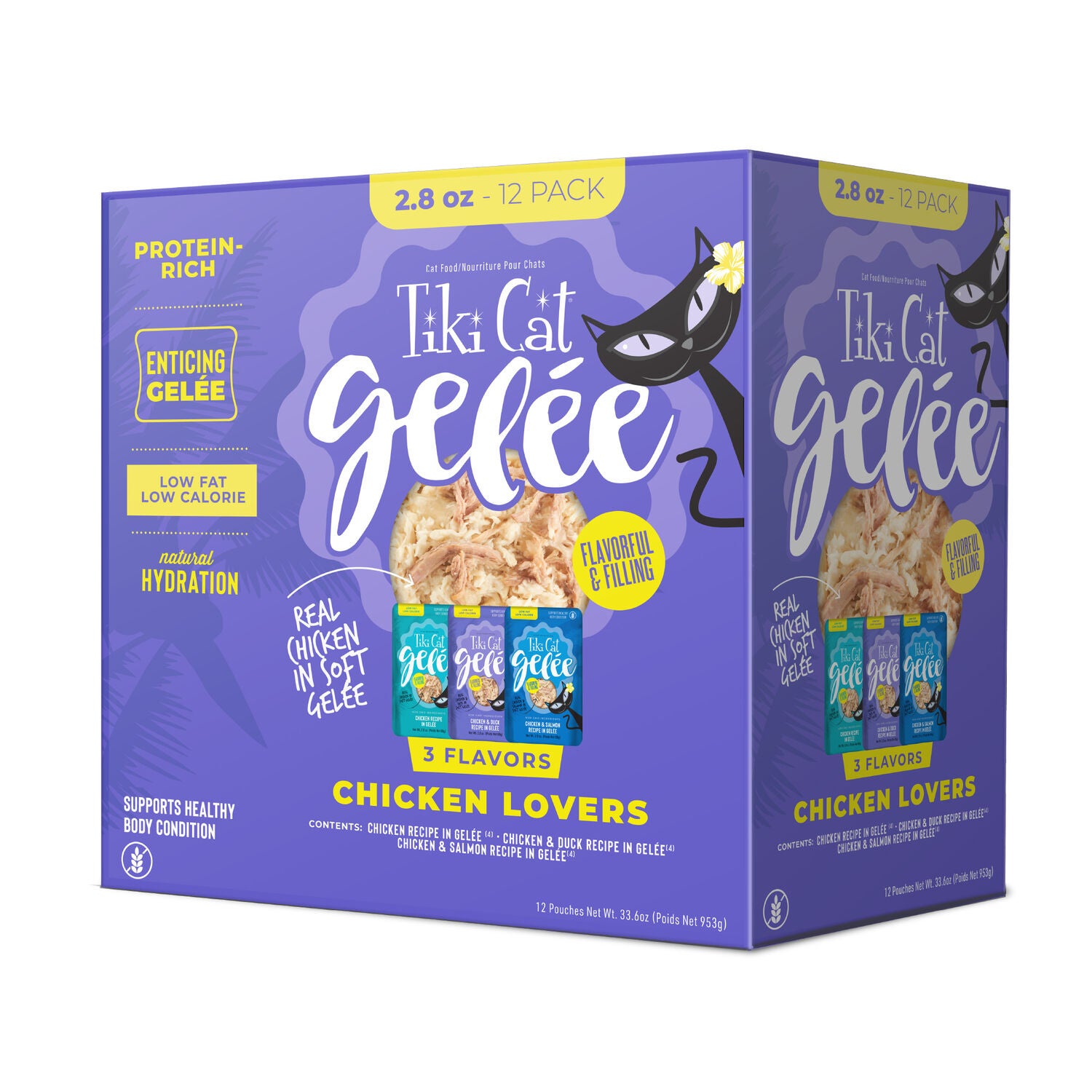 Tiki Cat Gelee Wet Cat Food, Variety Pack, 2.8-Oz. Pouch 12-Count