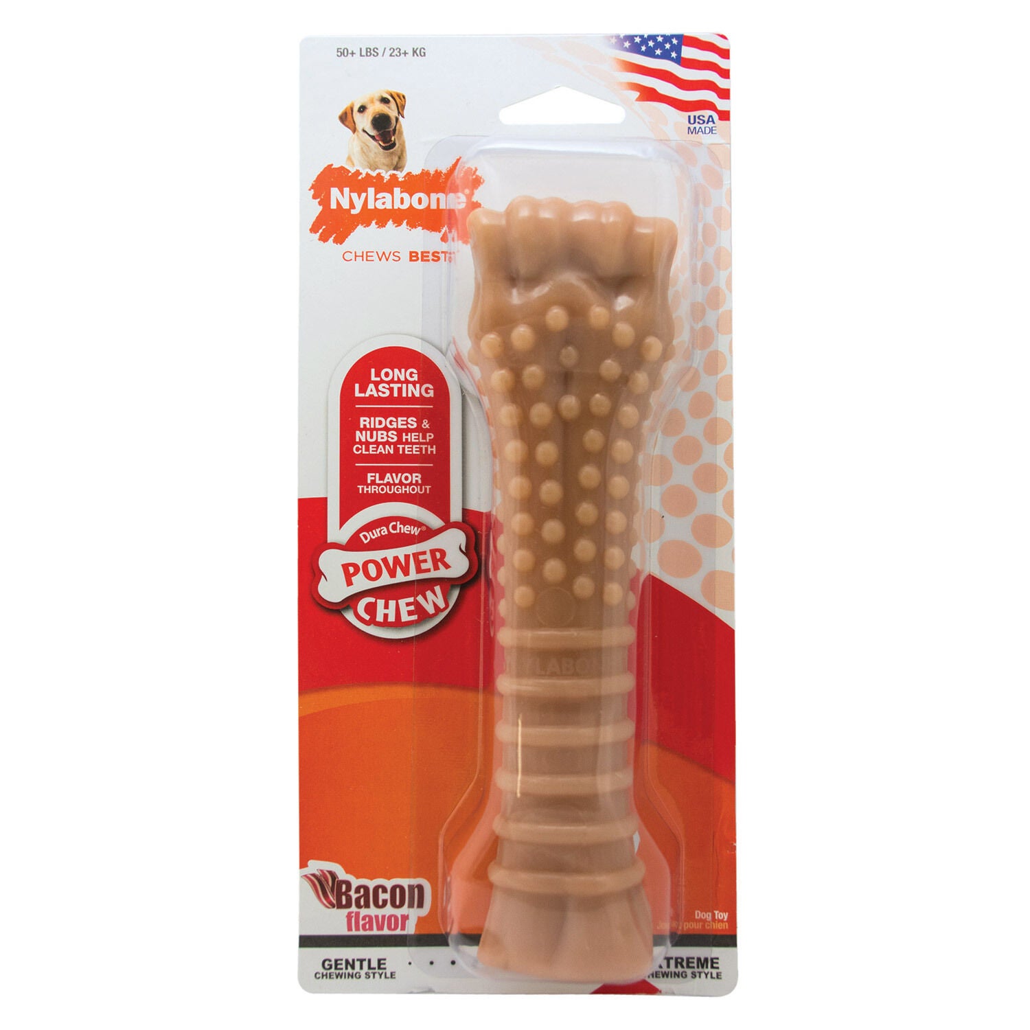Nylabone Durachew Textured Bone Bacon Flavor