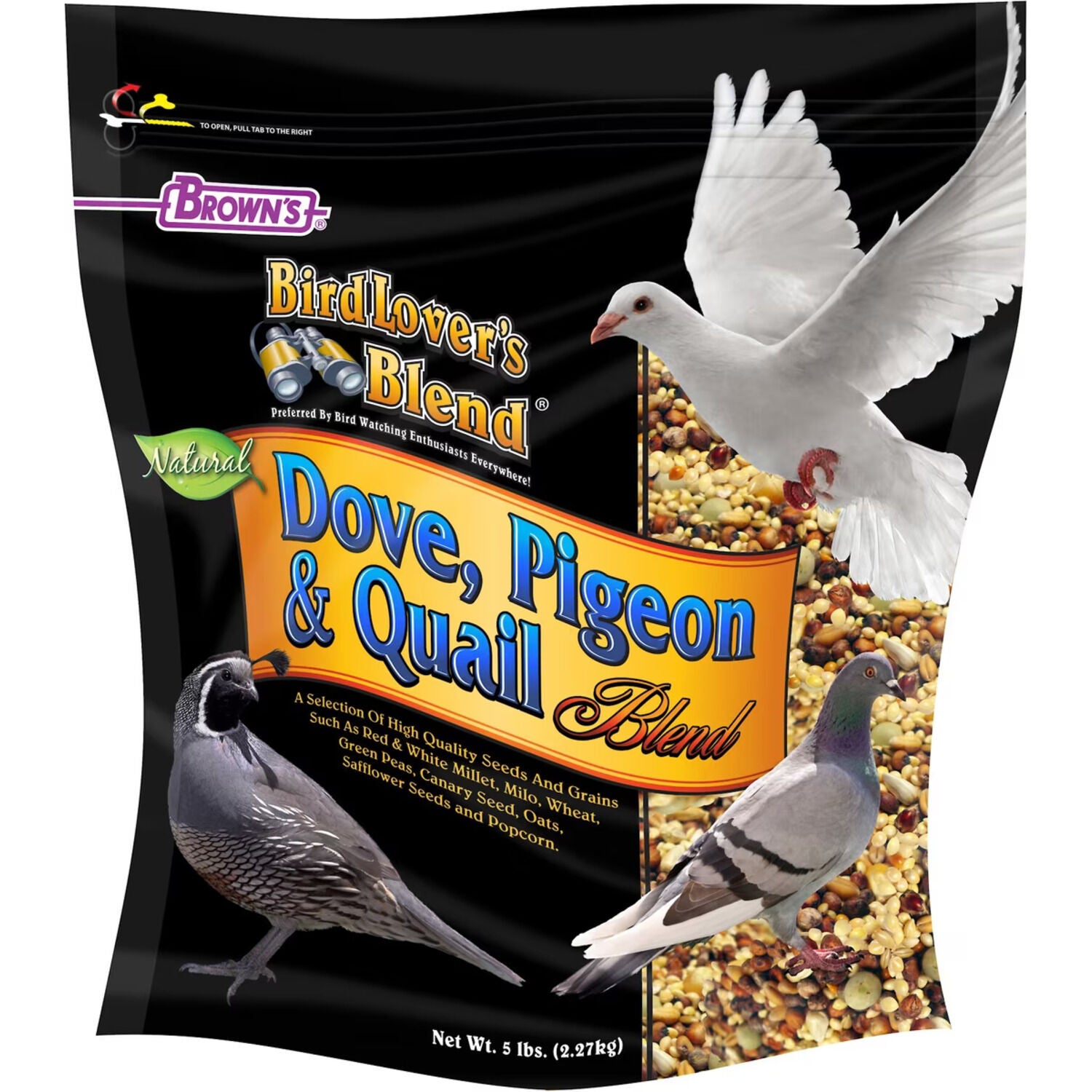 Brown's Bird Lover&rsquo;S Blend Dove, Pigeon & Quail Bird Food, 5-Lb