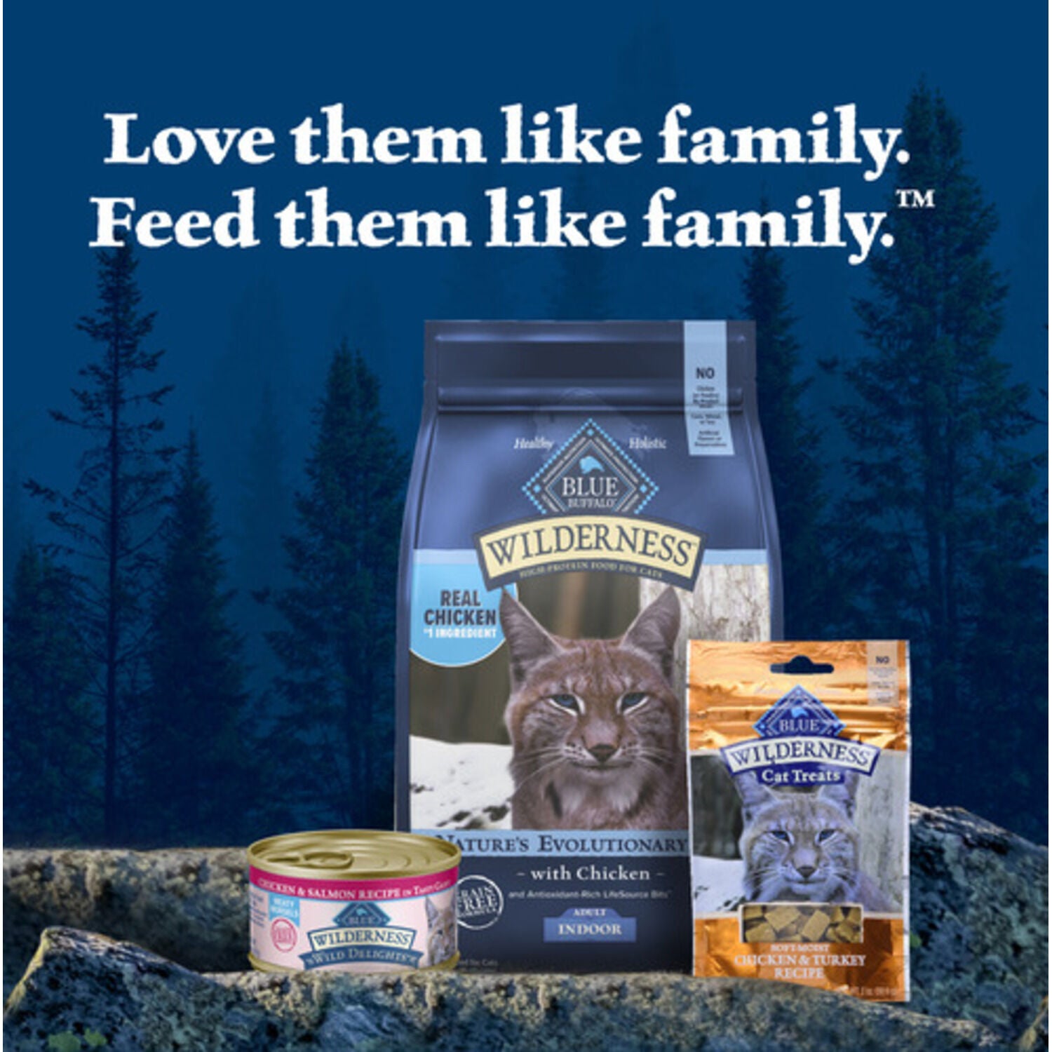 Blue Buffalo Wilderness Wild Delights Adult Wet Cat Food, Chicken & Salmon Meaty Morsels, 3-Oz