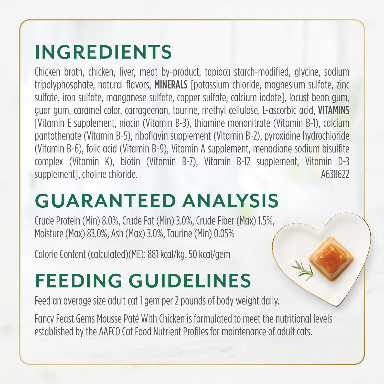 Fancy Feast Gems Pate Cat Food Mousse With Chicken And A Halo Of Savory Gravy Wet Cat Food - 4-Oz - Pack Of 8
