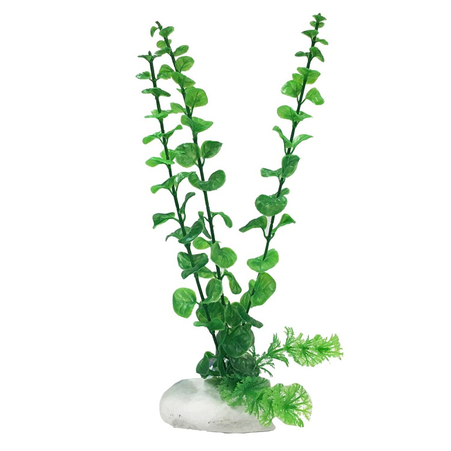 Penn-Plax Rock Plant Aquarium Decor &ndash; Green, 12"