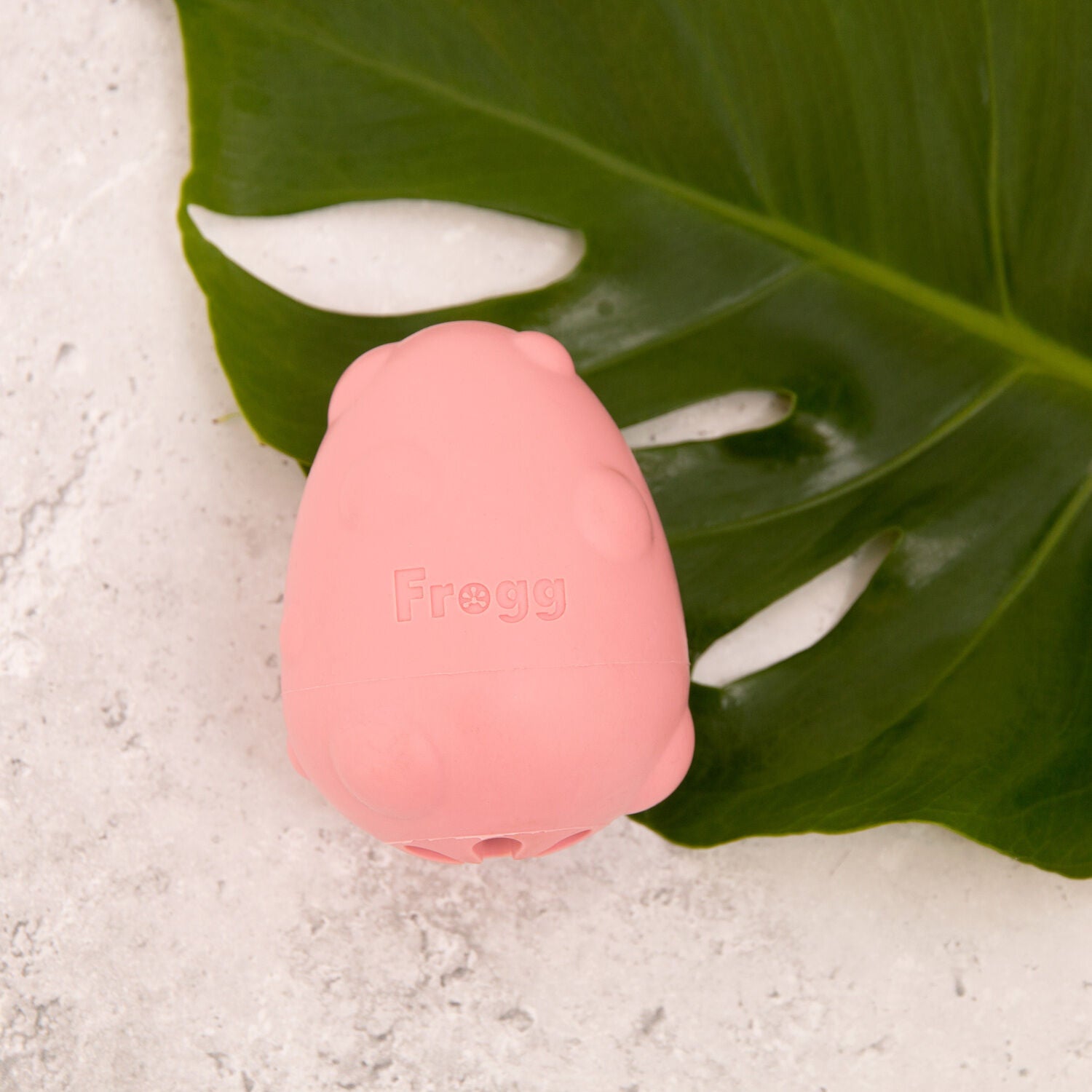 Frogg Egg Interactive Eco-Friendly Rubber Dog Toy, Pink, Small