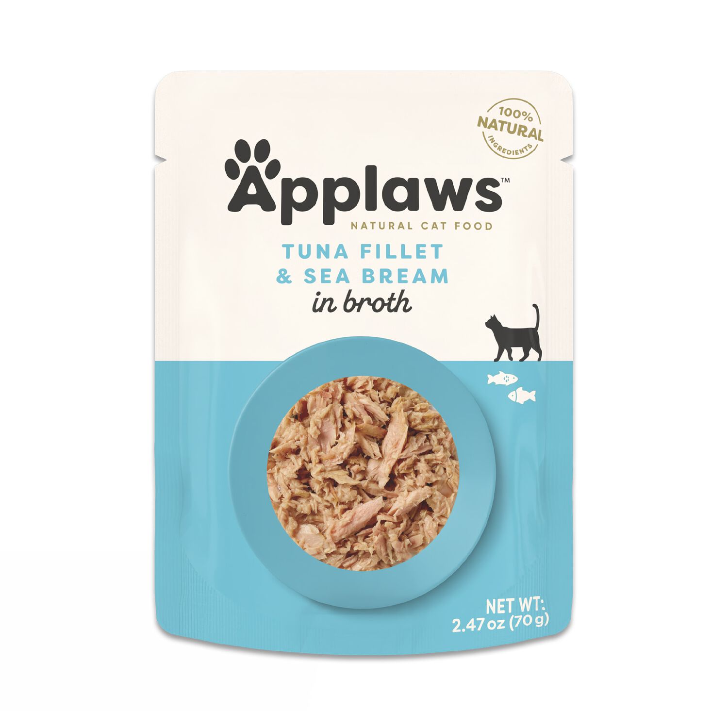 Applaws Tuna & Sea Bream In Broth Natural Wet Cat Food, 2.47-Oz