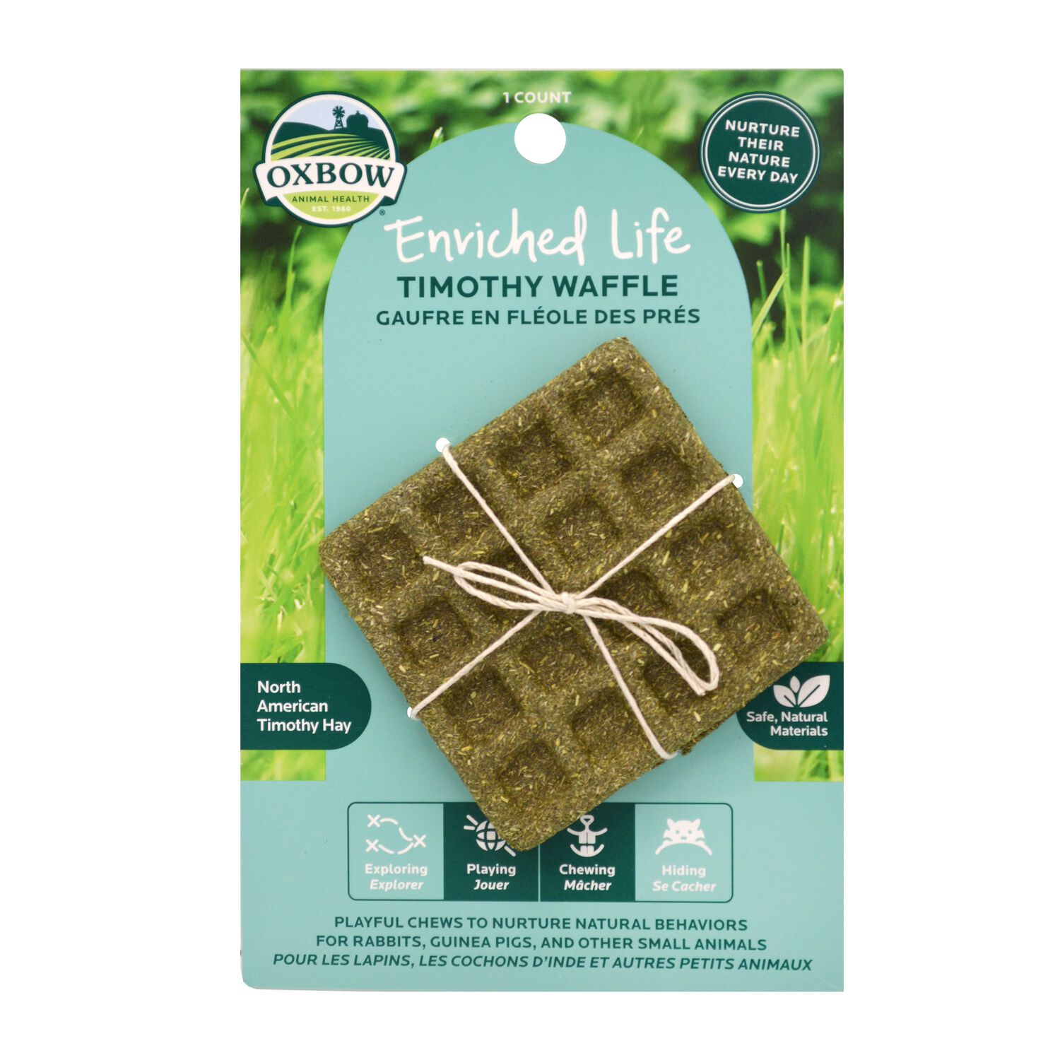 Oxbow Enriched Life Timothy Waffle Small Animal Chew Toy