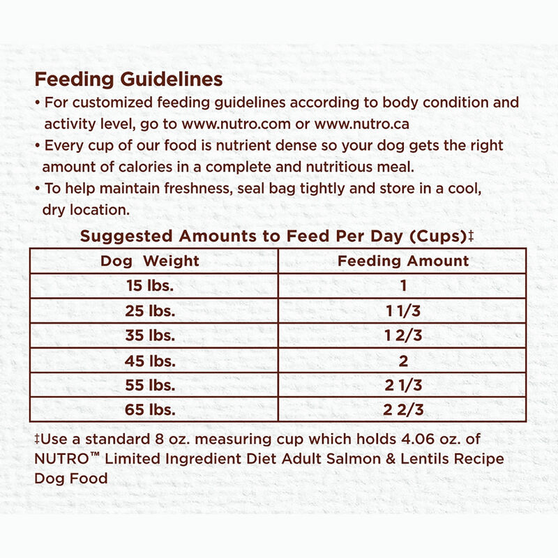 Nutro Limited Ingredient Diet Adult Salmon & Lentils Recipe Dog Food image number 4