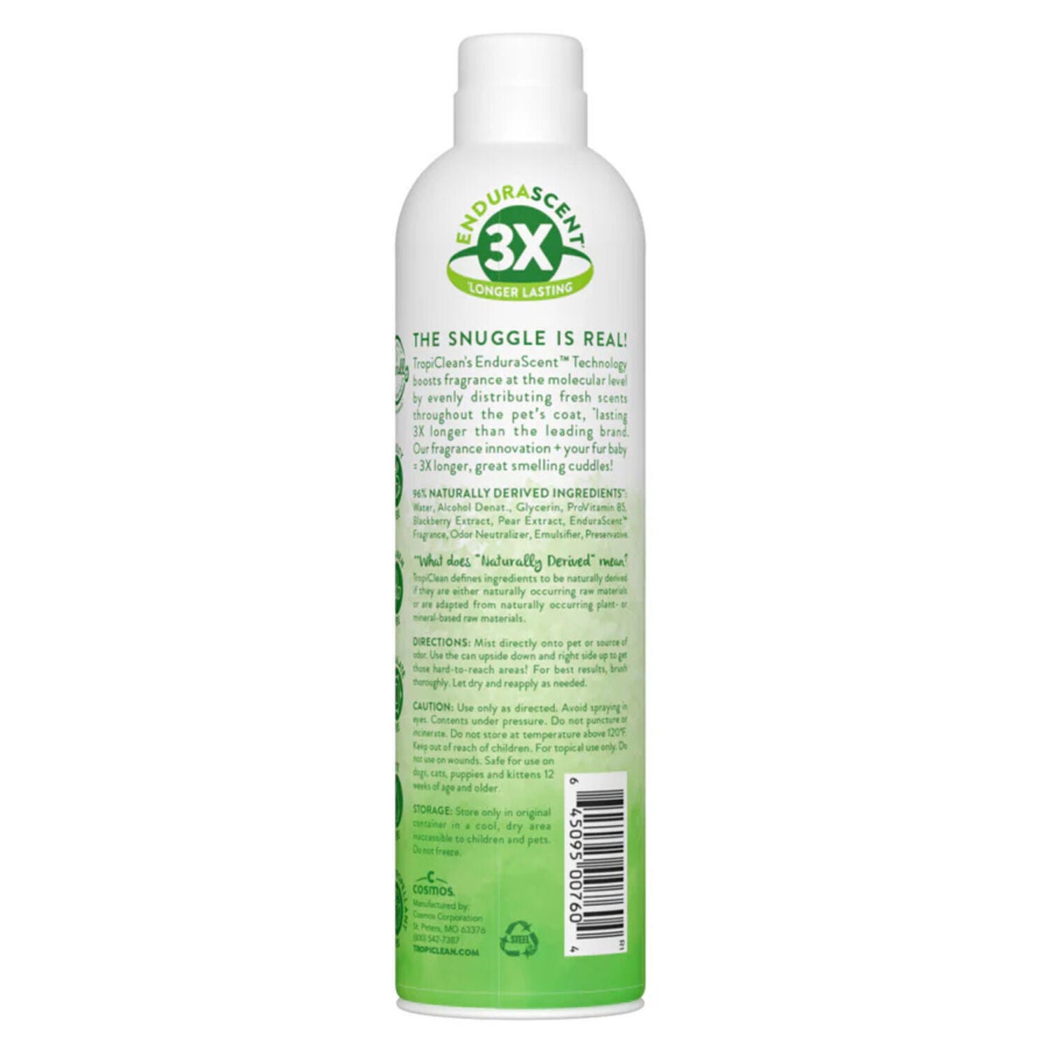 Tropiclean Endurascent Blackberry Pear Dog & Cat Deodorizing Mist Spray, 10-Oz