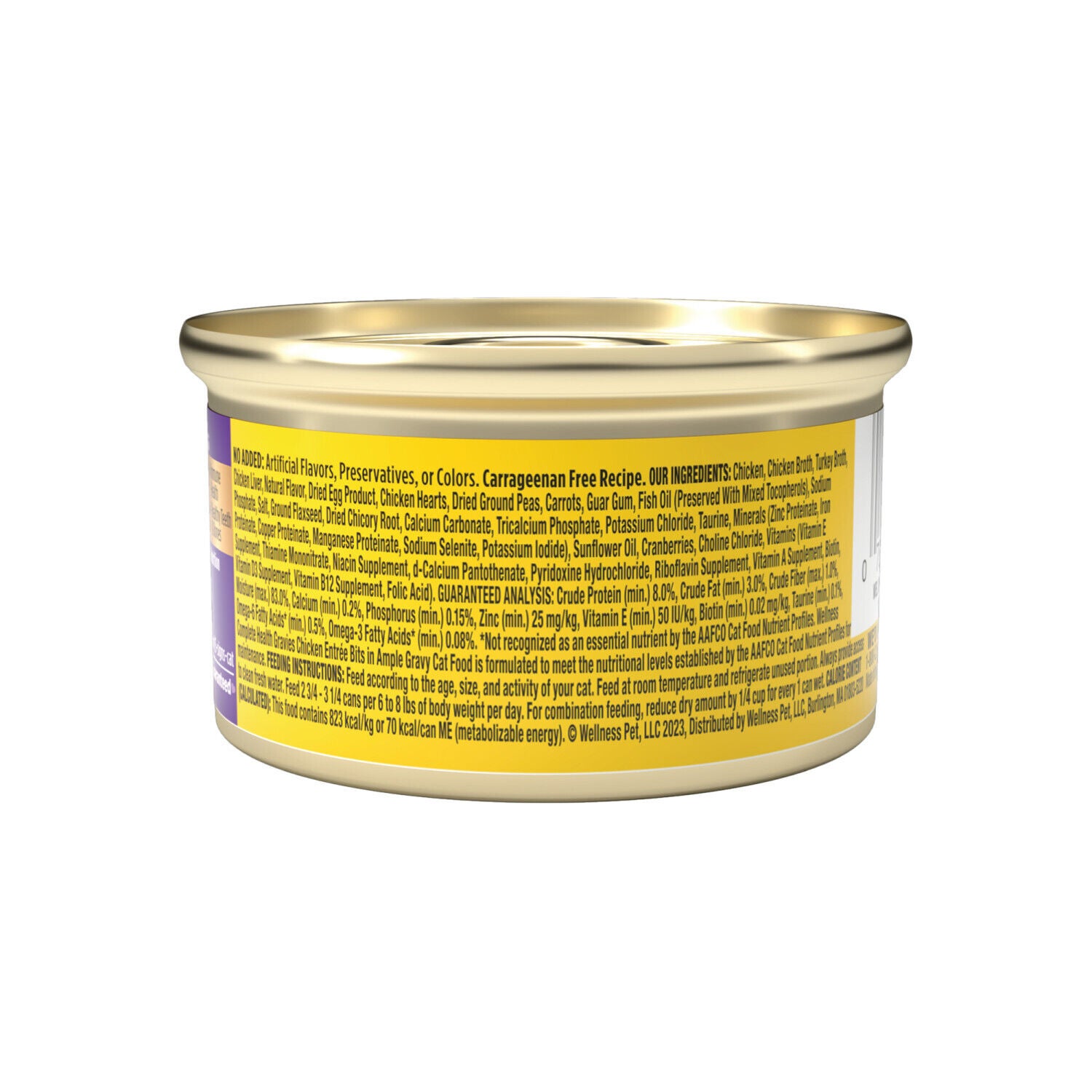 Wellness Complete Health Gravy Adult Wet Cat Food, Natural, Protein-Rich, Grain Free, 3 Ounce , Chicken Dinner