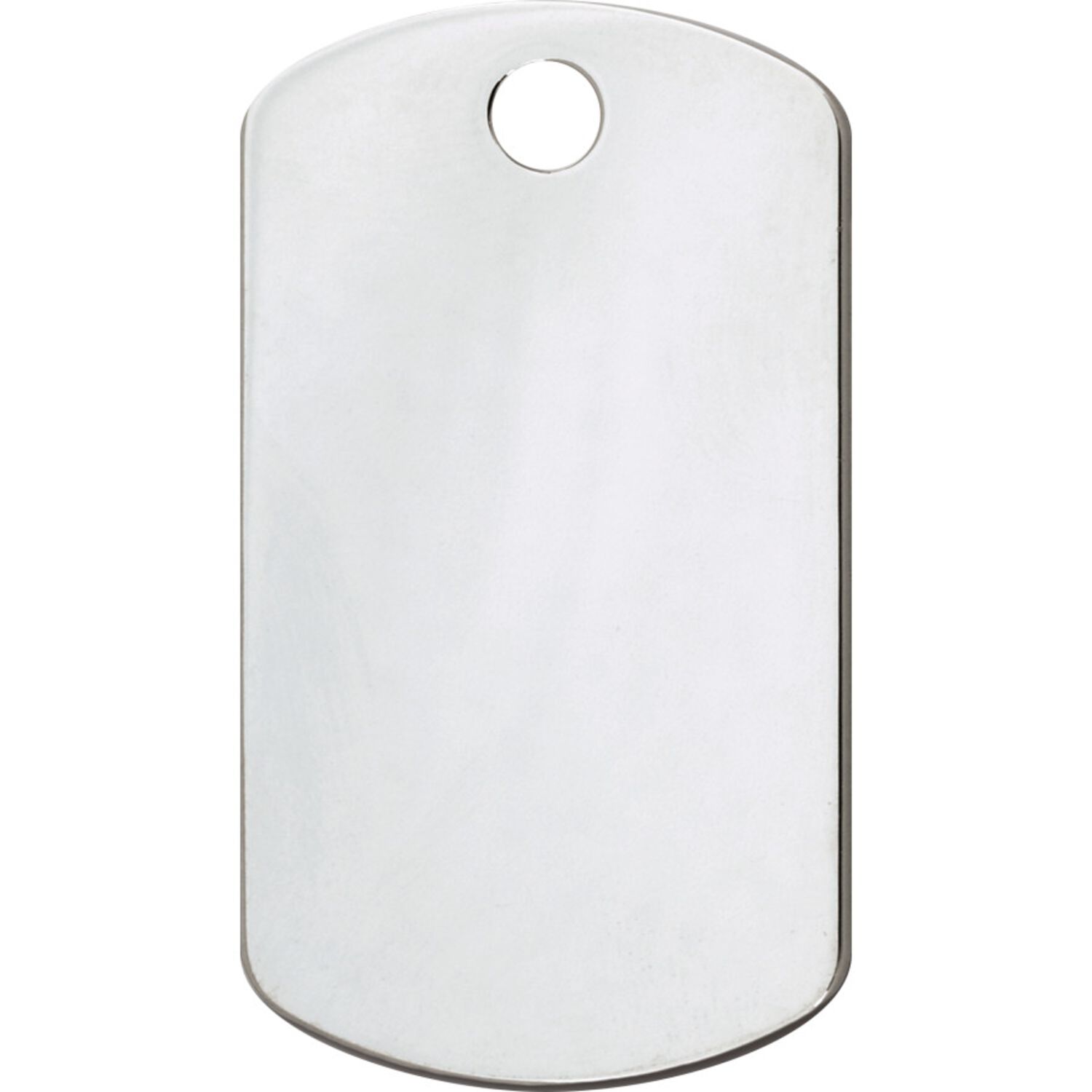 Id-Spot Quick Tag Engravable  Dog Tag, Military Chrome