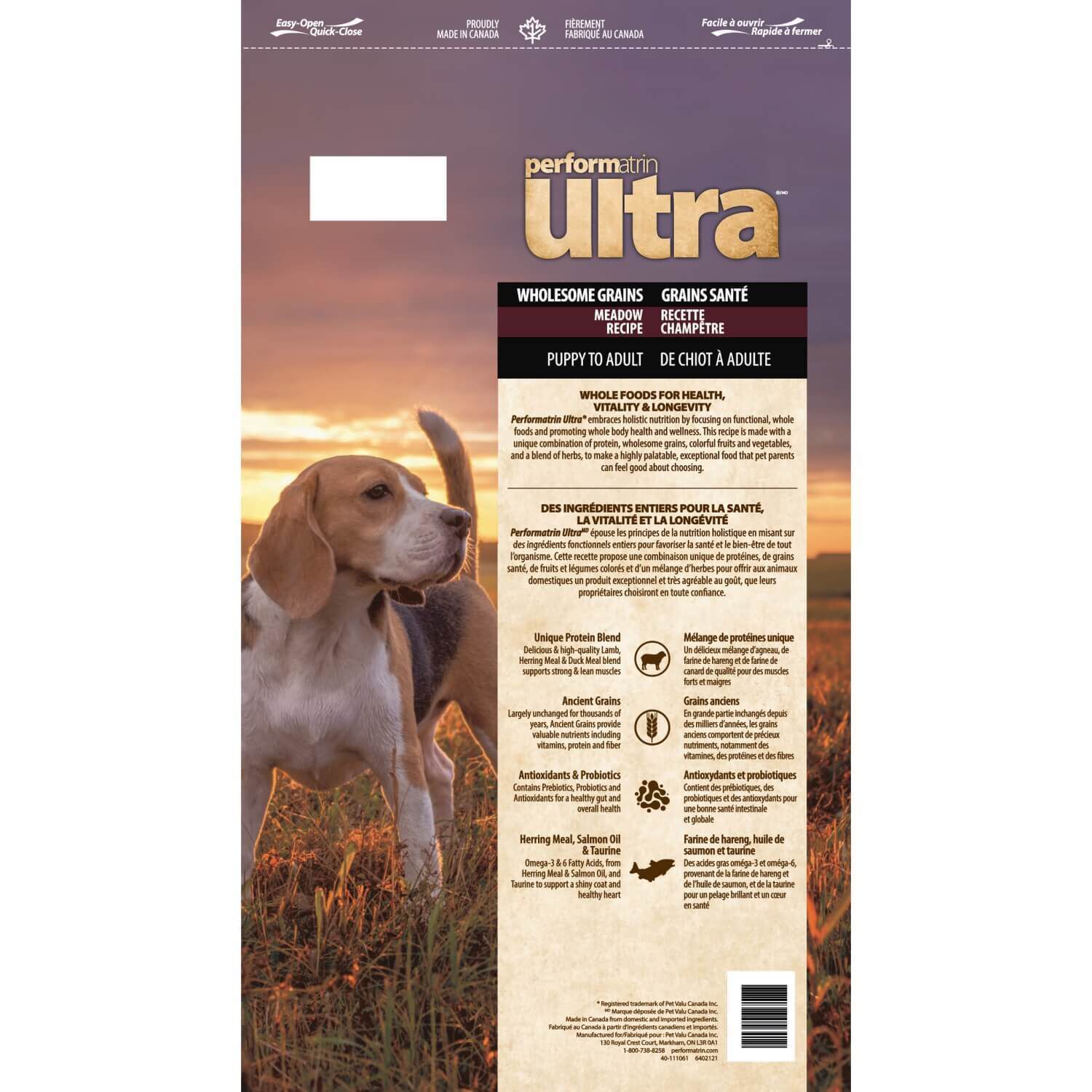 Performatrin Ultra Wholesome Grains Meadow Adult Recipe Dry Dog Food, 24-Lb Bag