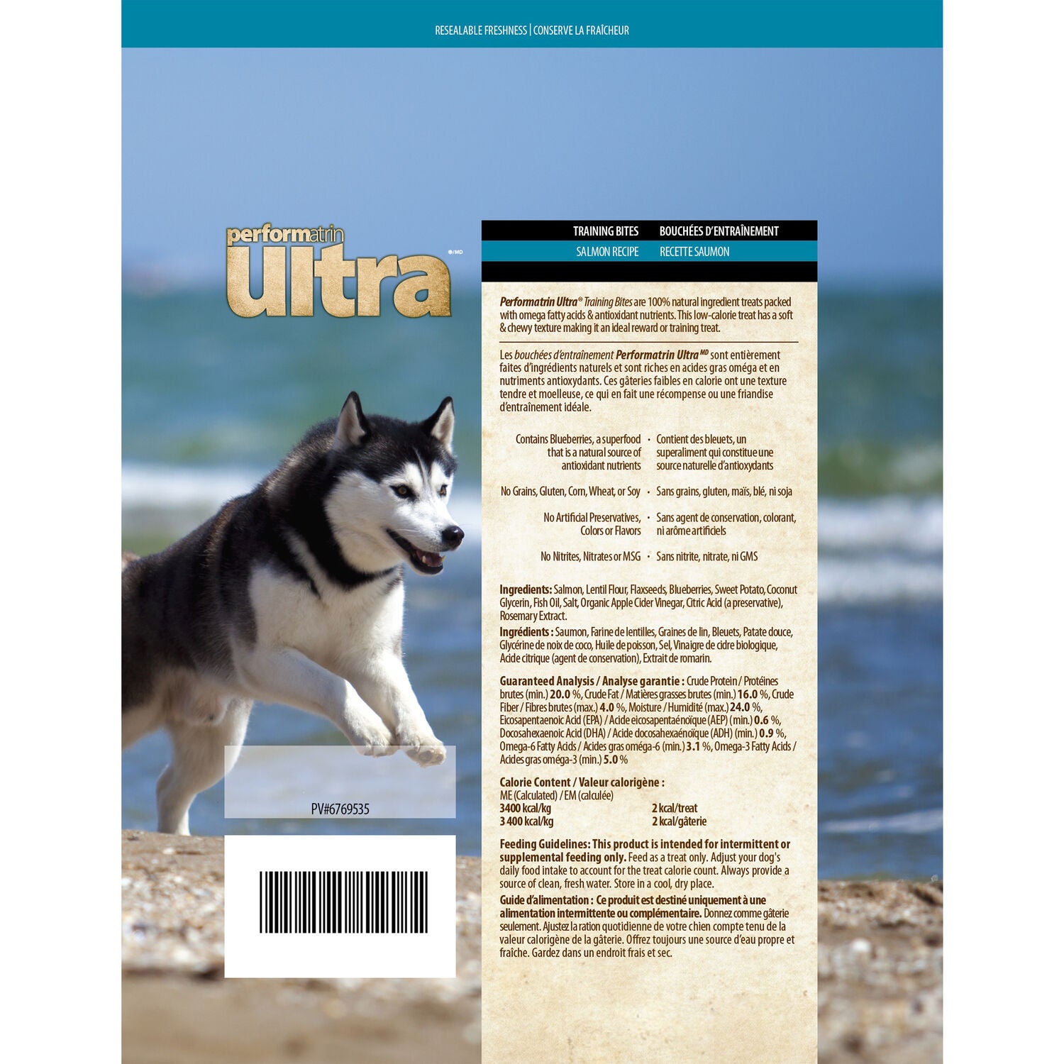 Performatrin Ultra&nbsp;Training Bites Soft & Chewy Dog Treats, Salmon Recipe, 6-Oz