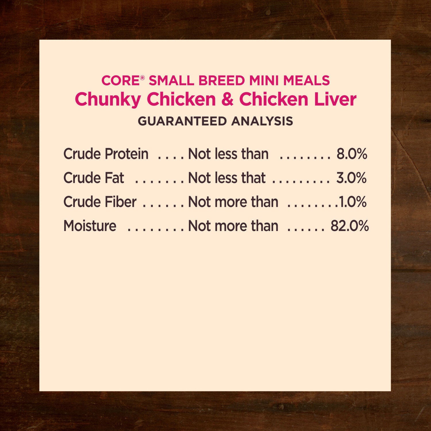 Wellness Core Natural Grain Free Small Breed Mini Meals Wet Dog Food, Chunky Chicken & Chicken Liver Entr&eacute;e In Gravy, 3-Ounce Pouch