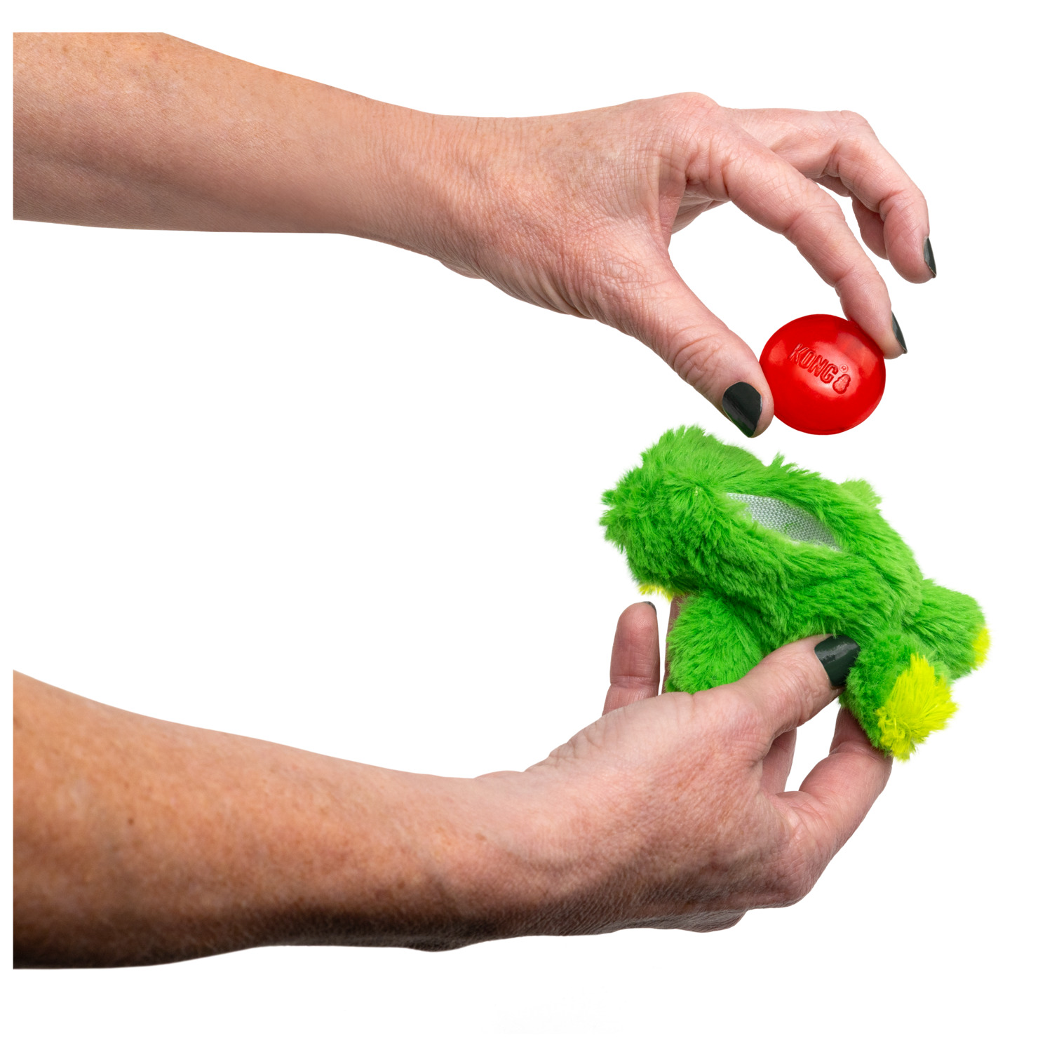 Kong Dr. Noyz Frog Plush Squeaky Small Dog Toy, 4.25"
