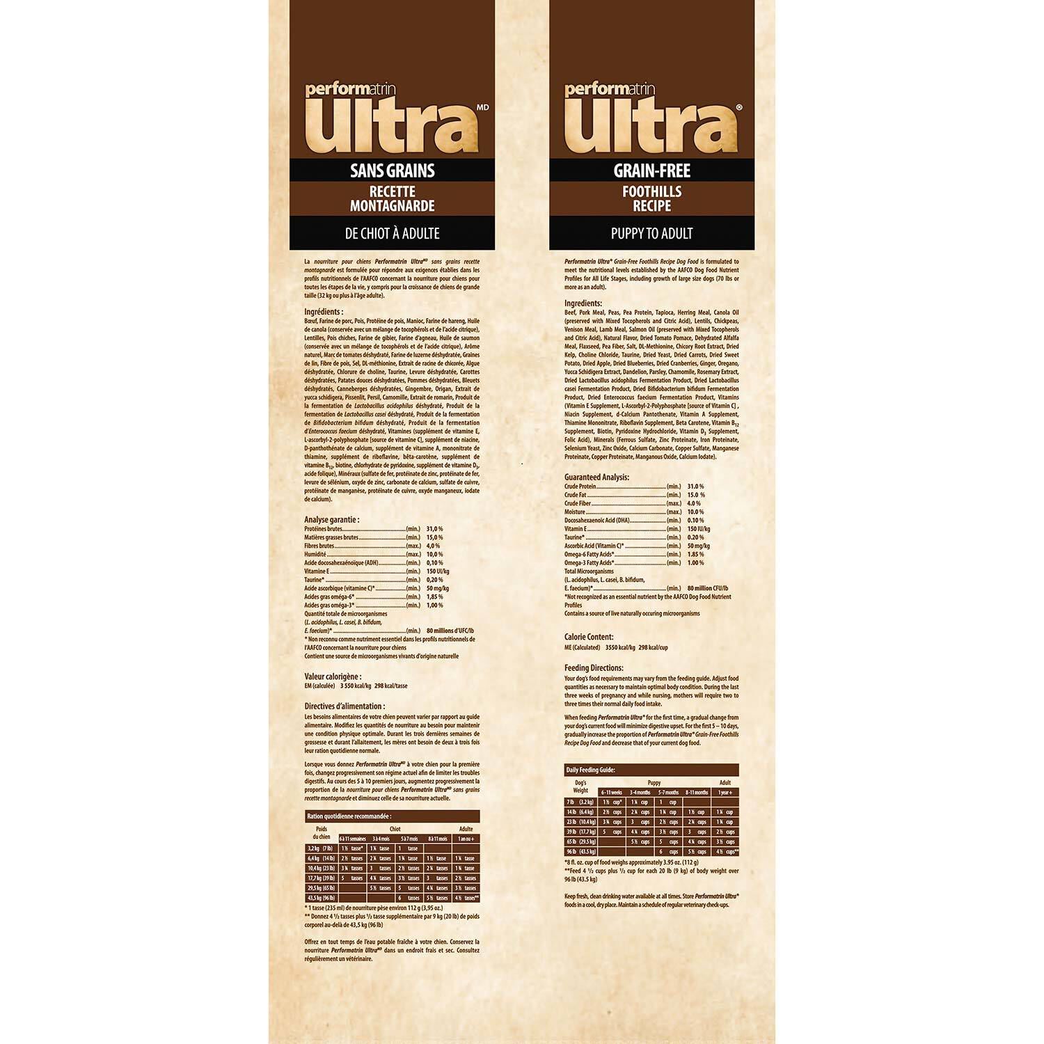 Performatrin Ultra Grain-Free Foothills Recipe Dry Dog Food