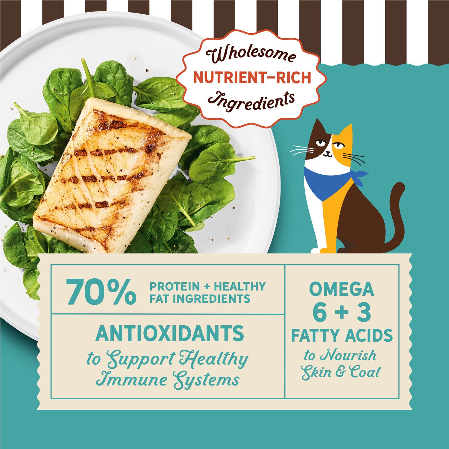 Merrick Purrfect Bistro Grain Free Wild-Caught Ocean Whitefish And Spinach Recipe Adult Dry Cat Food, 4 Lb.
