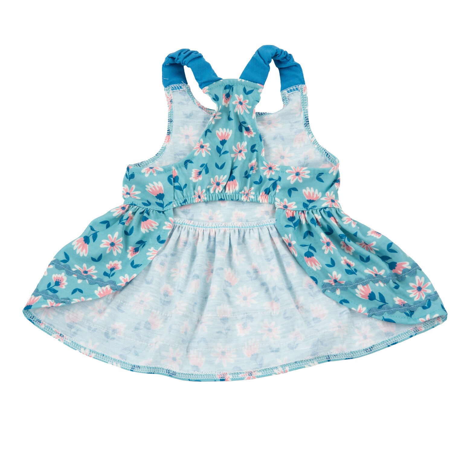 Simply Dog Blue Floral Dog Dress, Medium