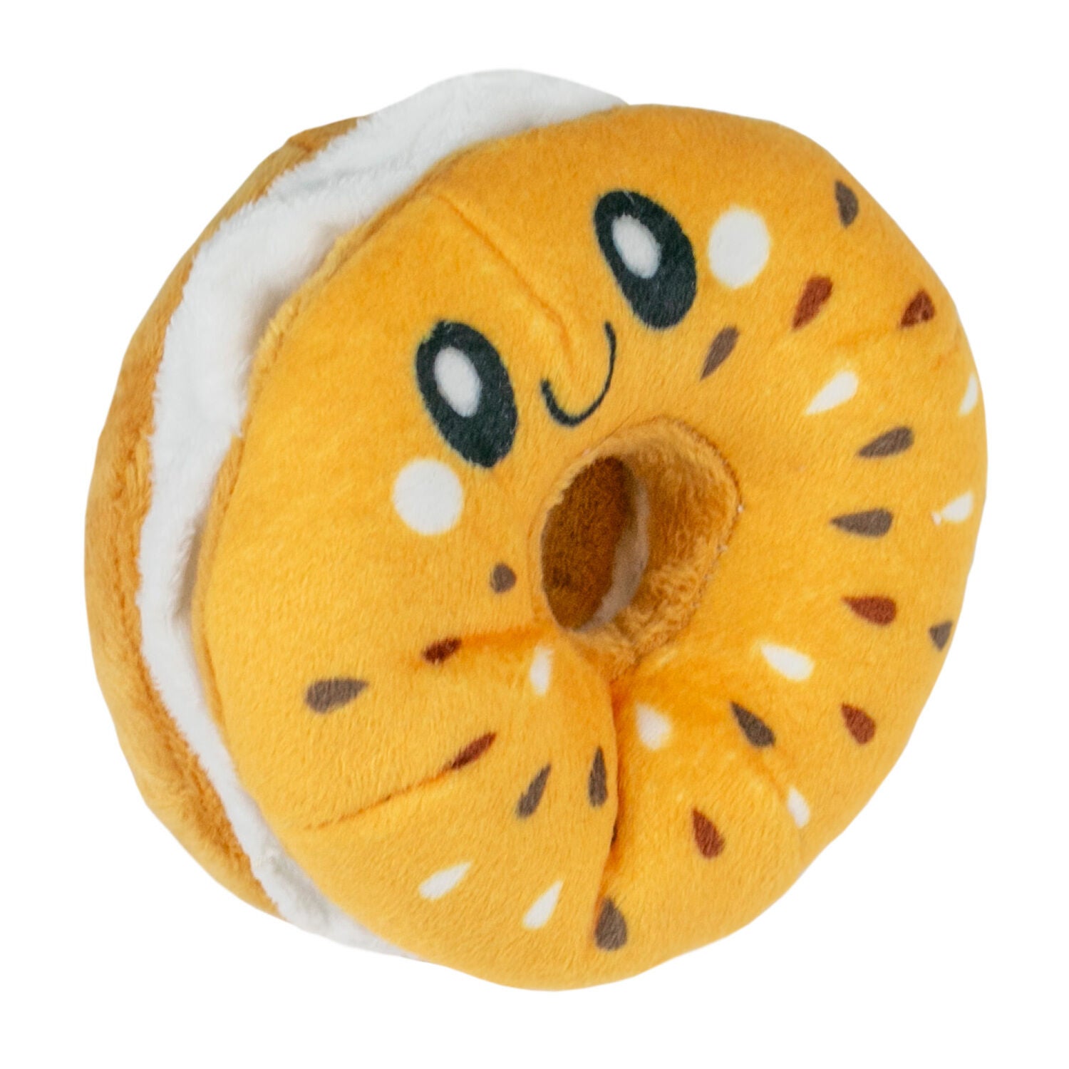 Territory Bagel Hide-And-Treat Crinkle, Squeak & Forage Dog Toy, 4"