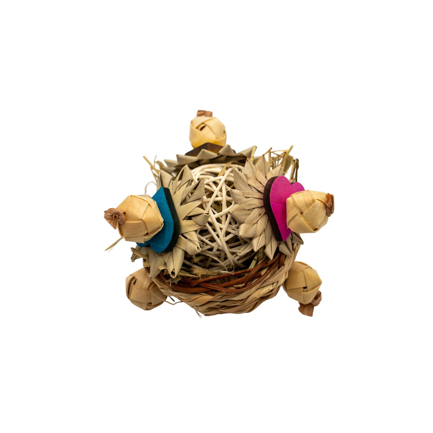 A&E Cage Nibbles Heart Haven Hay Basket Small Animal Chew Toy
