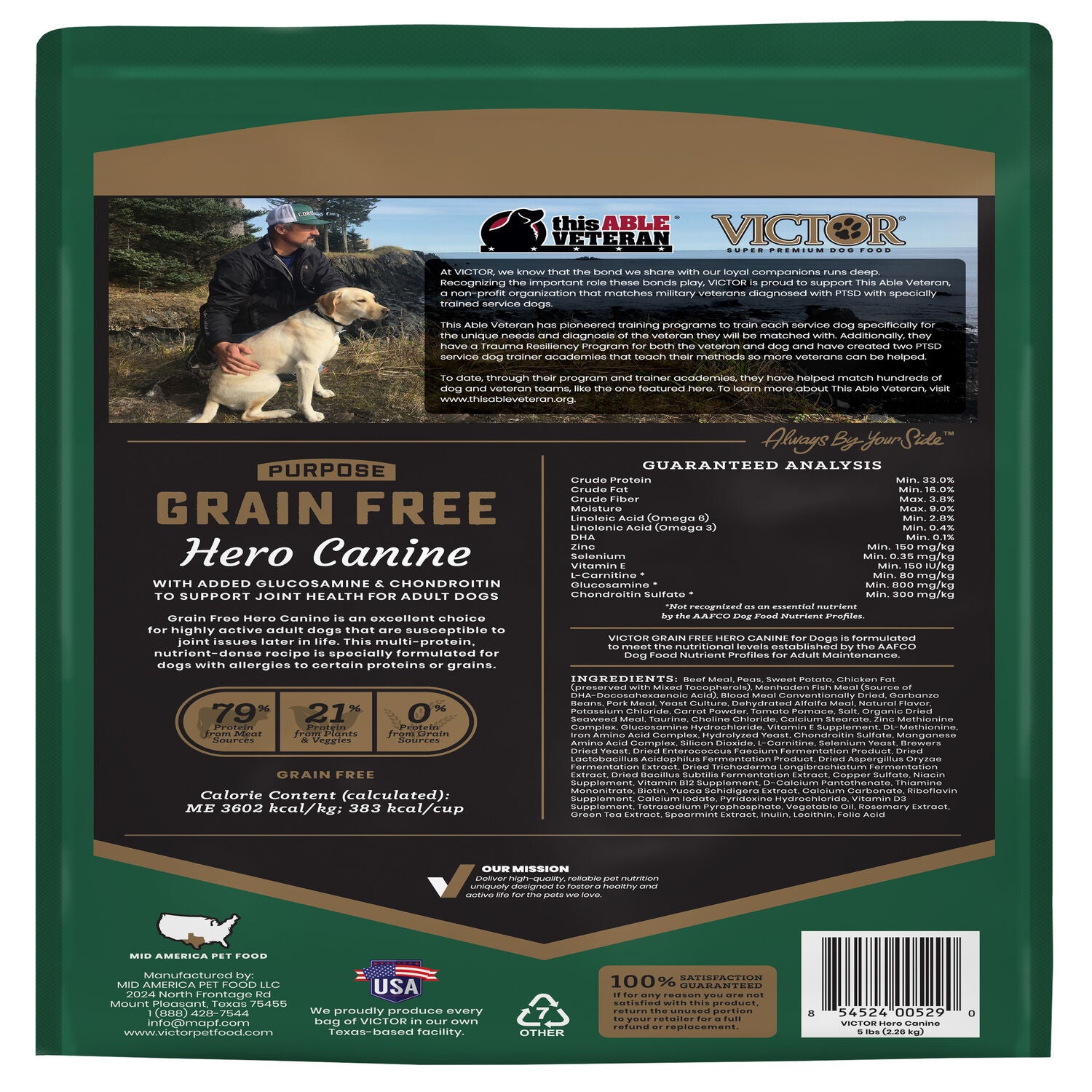 Victor Purpose Grain Free Hero Canine Dry Dog Food