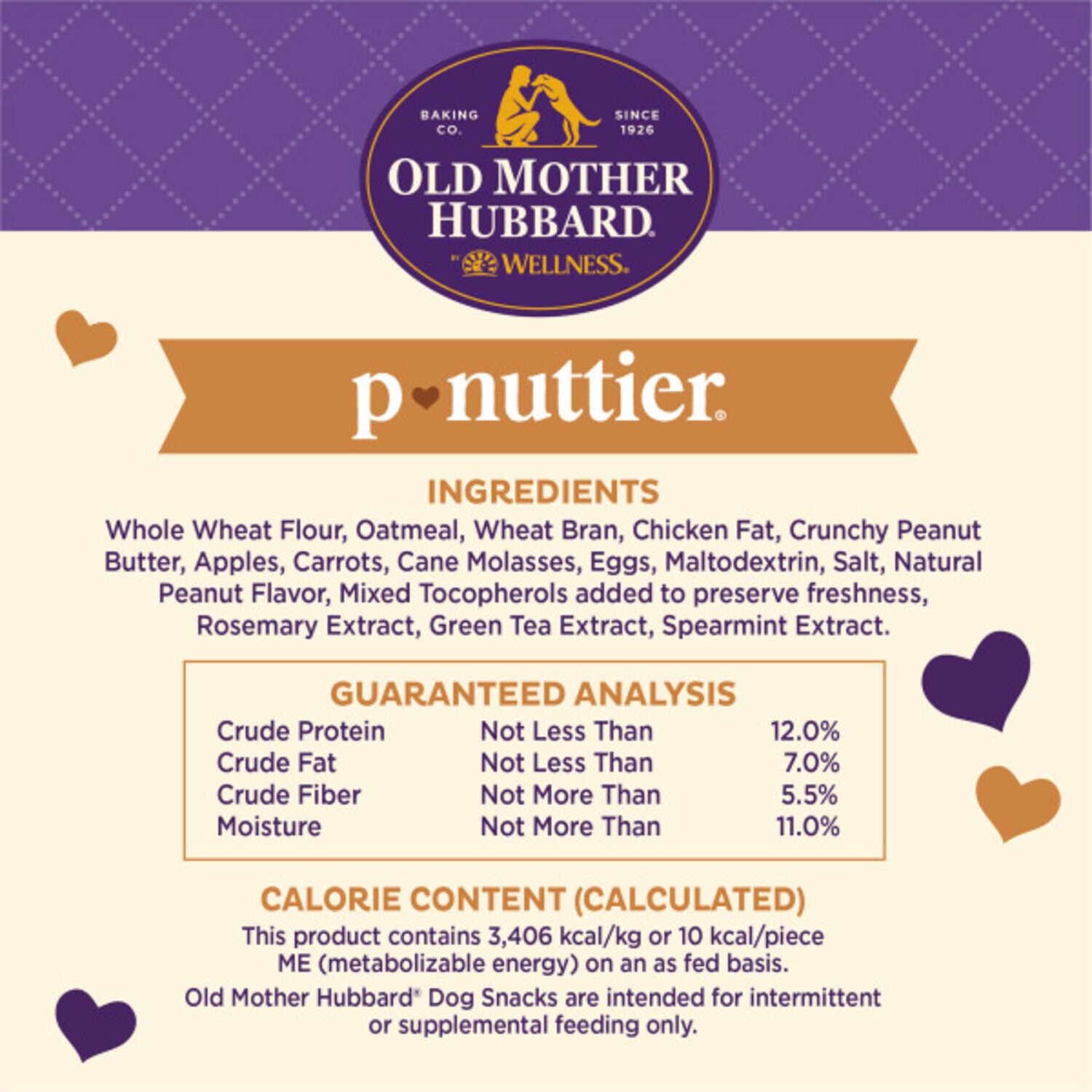 Old Mother Hubbard P-Nuttier Natural Mini Oven-Baked Biscuits Dog Treats, 6Lb