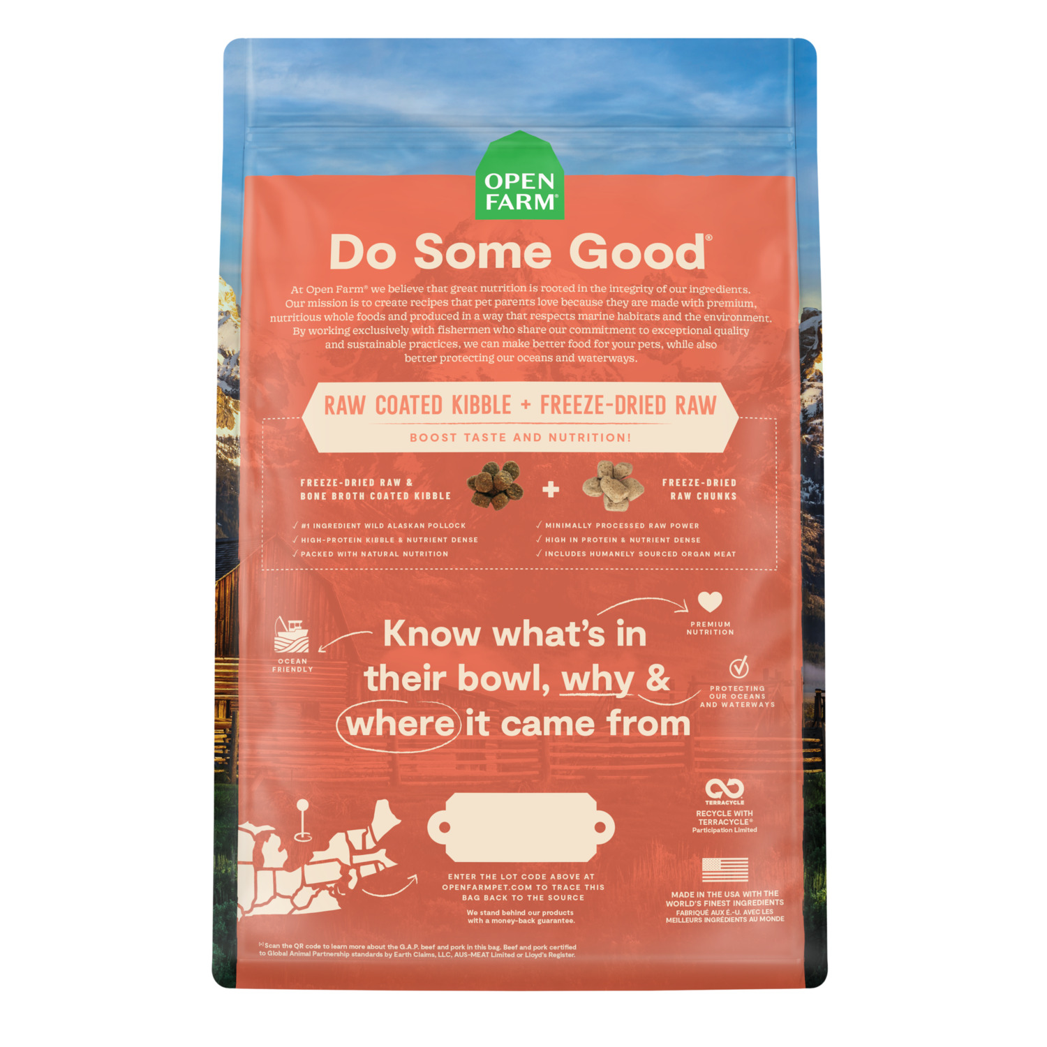 Open Farm Rawmix Tide & Terrain Ancient Grains Dry Dog Food, 20Lb
