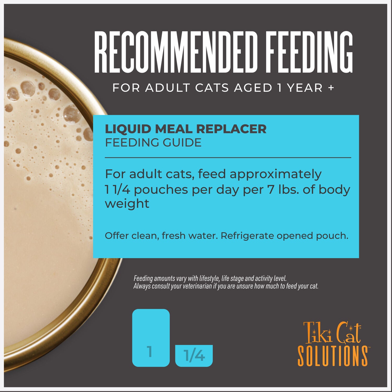 Tiki Cat Solutions Liquid Meal Replacer Wet Cat Food, Tuna In Goat's Milk, 6-Oz Spout Pouch