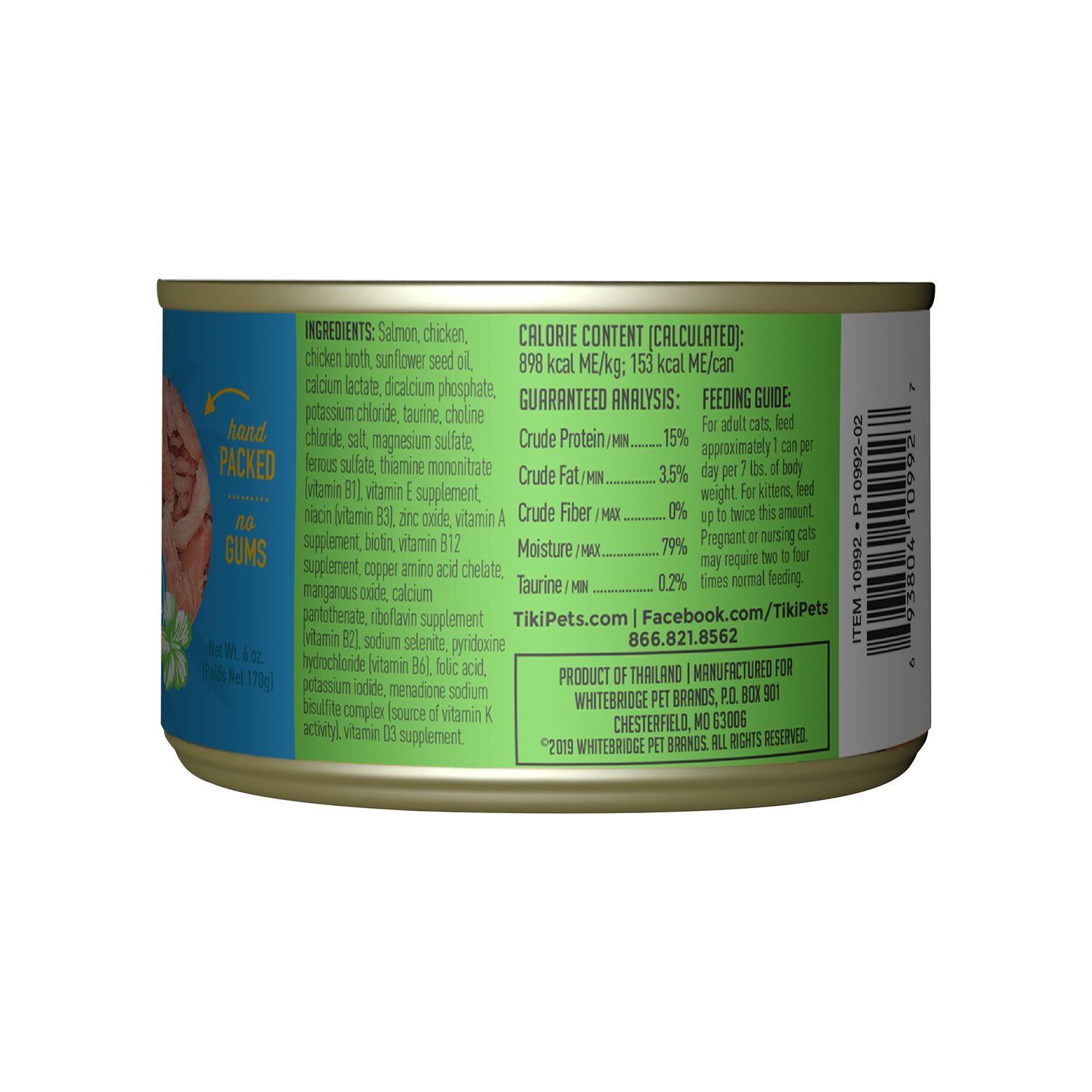 Tiki Cat Luau Wet Cat Food, Wild Salmon & Chicken, 6-Oz Can 8-Count