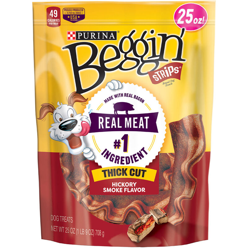 Beggin' Strips Thick Cut Hickory Smoke Dog Treat image number 1