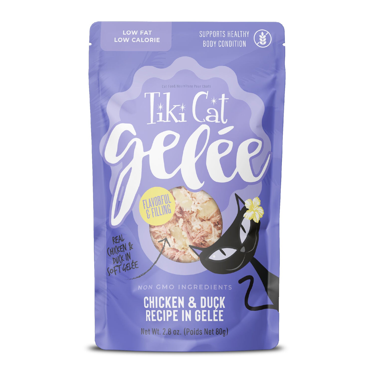 Tiki Cat Luau Lean Gelee Wet Cat Food, Chicken & Duck Recipe, 2.8-Oz. Pouch