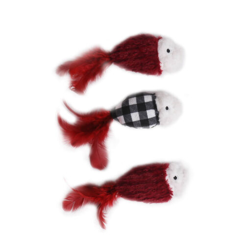 Holly Jolly 3 Pc Of Fish Cat Toy