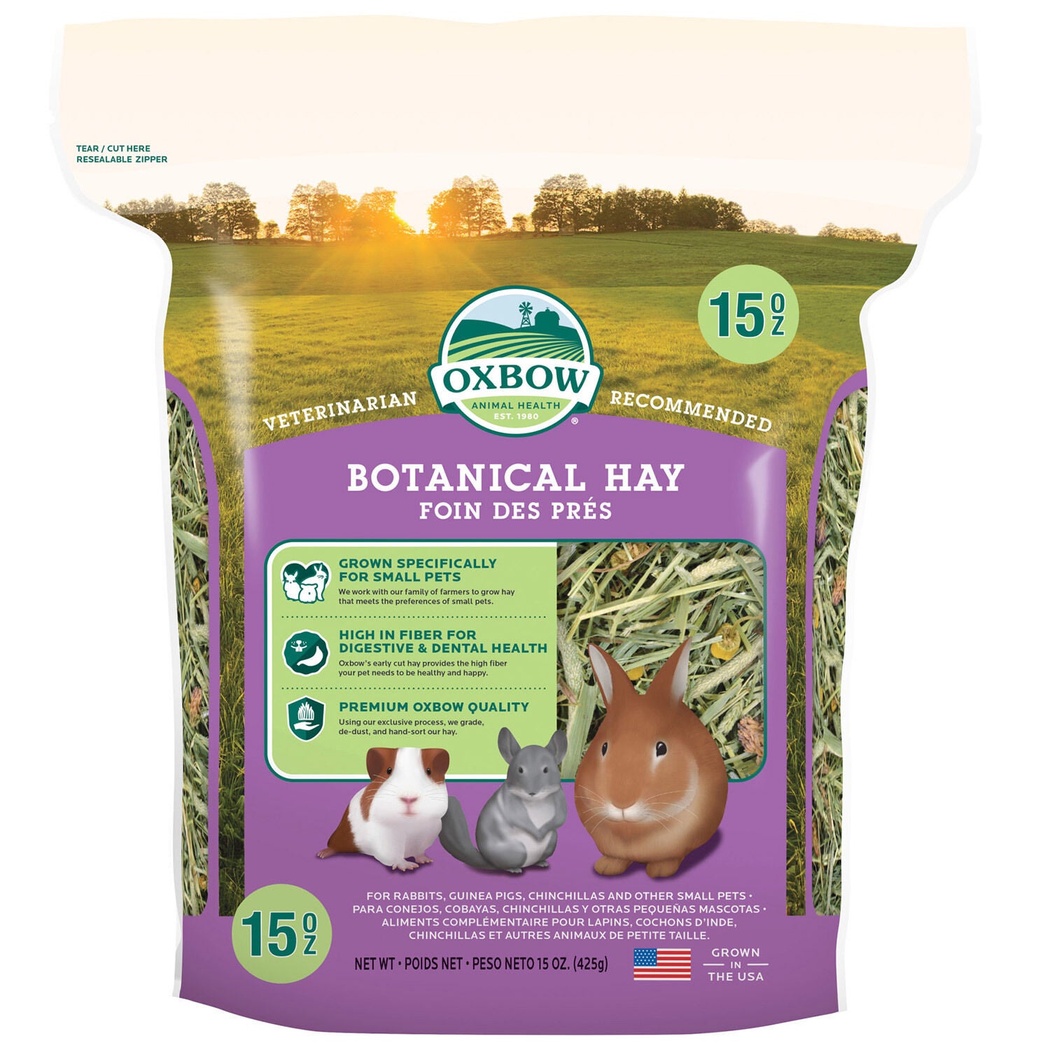 Botanical Hay For Small Animals 15oz Pet Supermarket