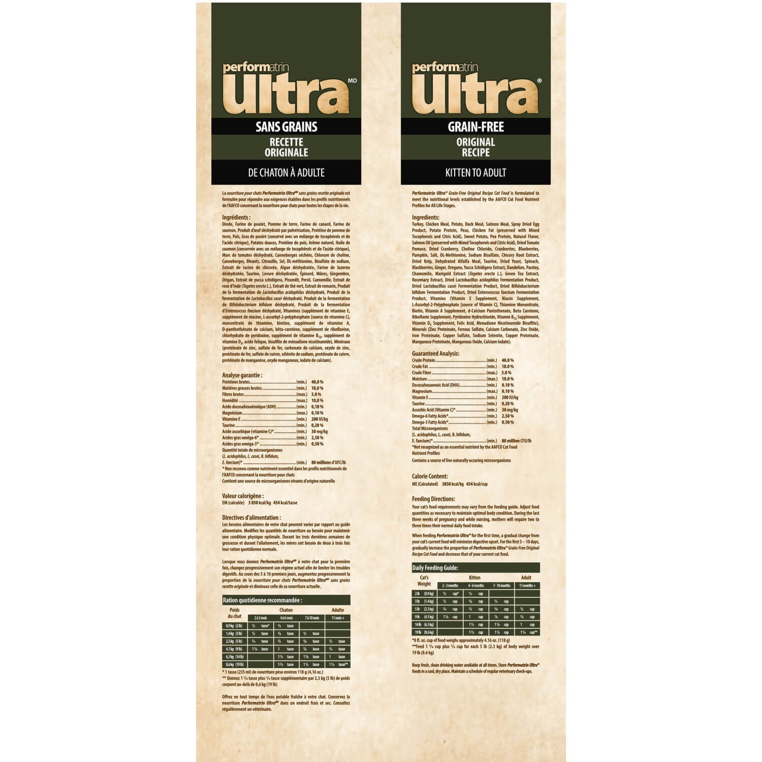 Performatrin Ultra Grain Free Original Recipe Dry Cat Food 4 lb Pet Supermarket