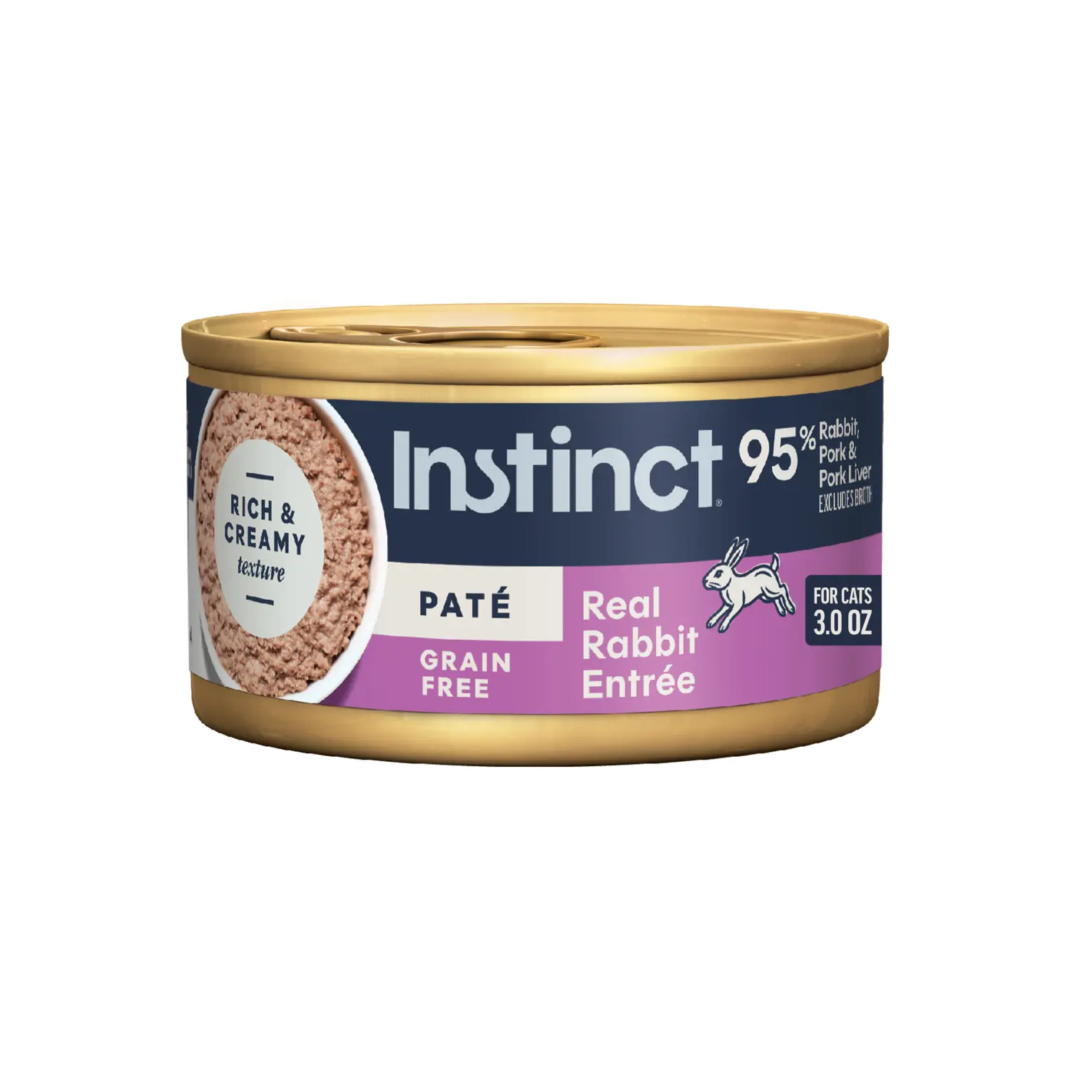 Instinct Original Grain-Free Real Rabbit Recipe Pate Wet Cat Food