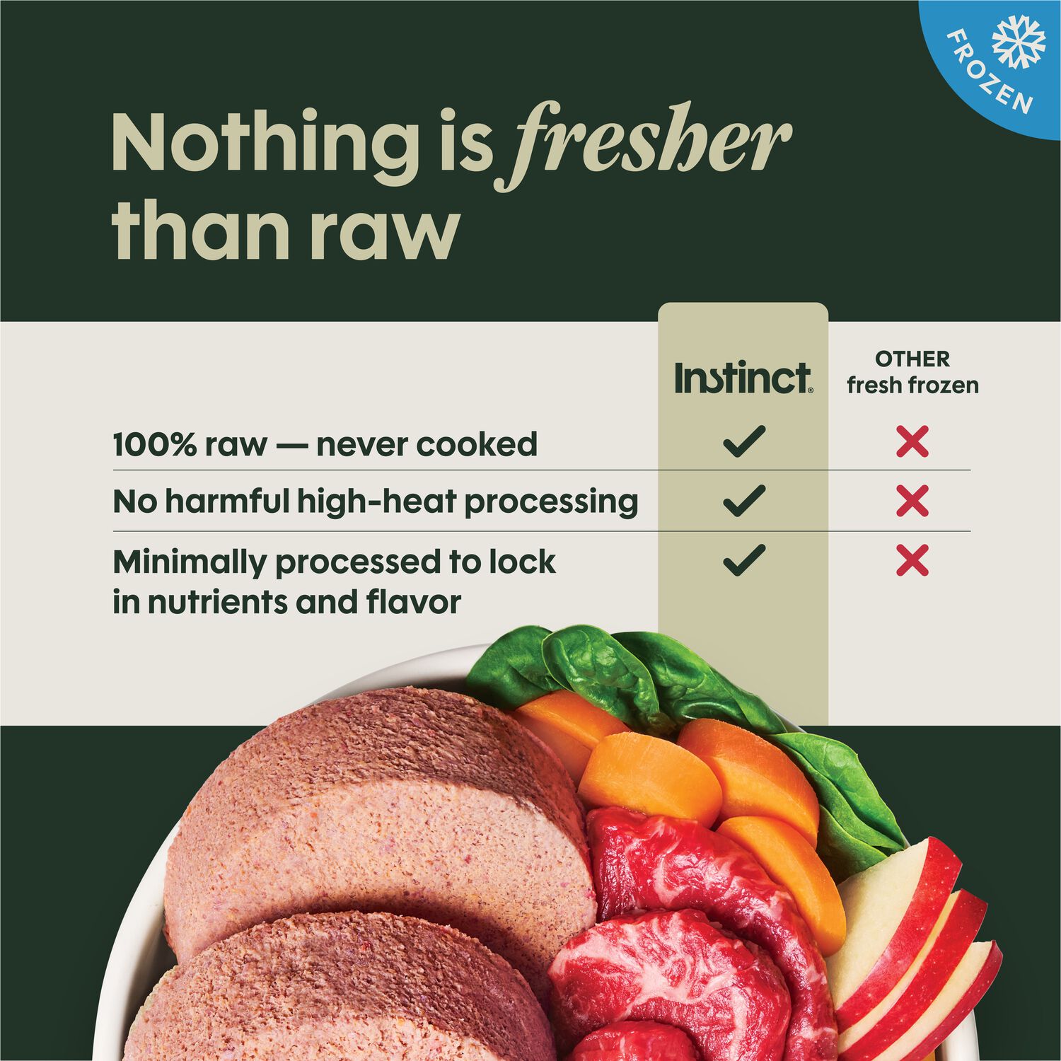 Instinct Raw Beef Patties Frozen Dog Food, 6-Lb