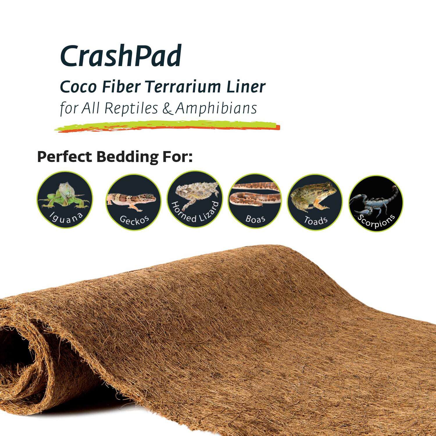 Gal&aacute;pagos Coco Fiber Crashpad Reptile & Amphibian Substrate, 18X36in